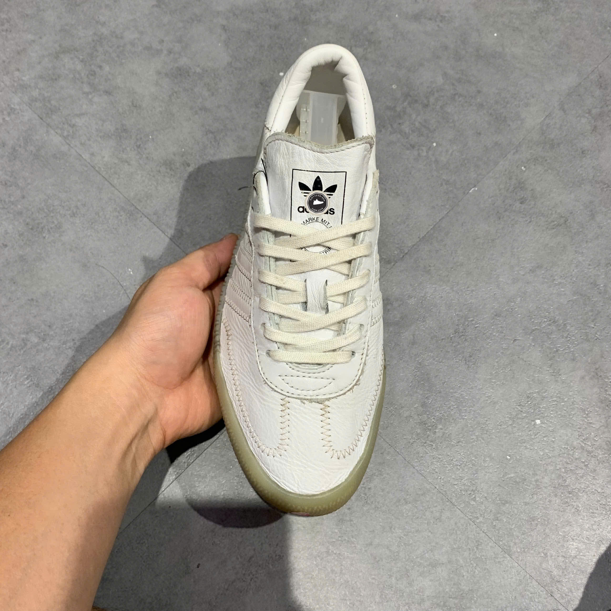 ADIDAS WMNS SAMBAROSE 'FOOTWEAR WHITE' D96702 SIZE 38 GIÀY 2HAND CHÍNH HÃNG PVN20823