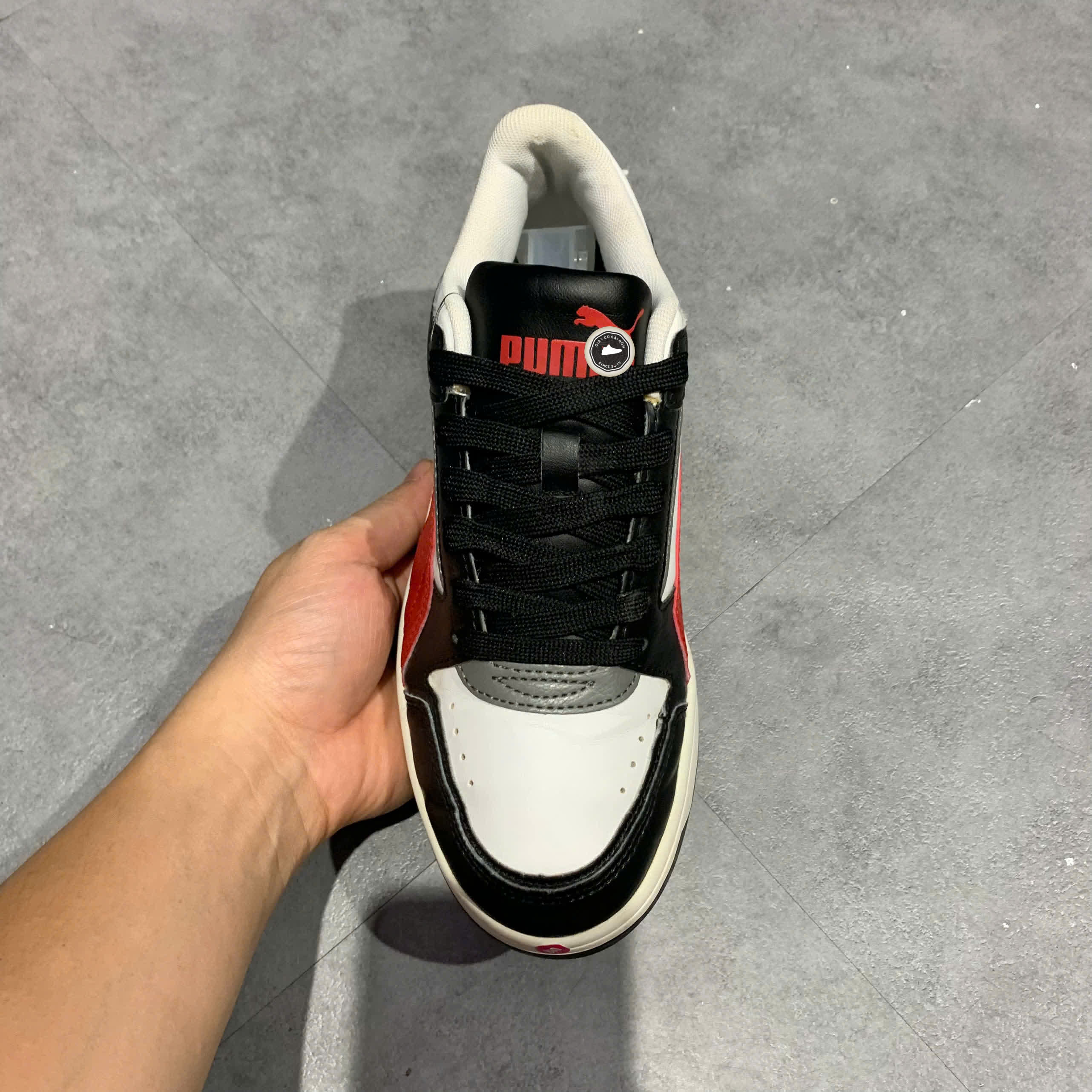 PUMA REBOUND JOY LOW 'WHITE URBAN RED' 380747-06 SIZE 38 GIÀY 2HAND CHÍNH HÃNG PVN20951