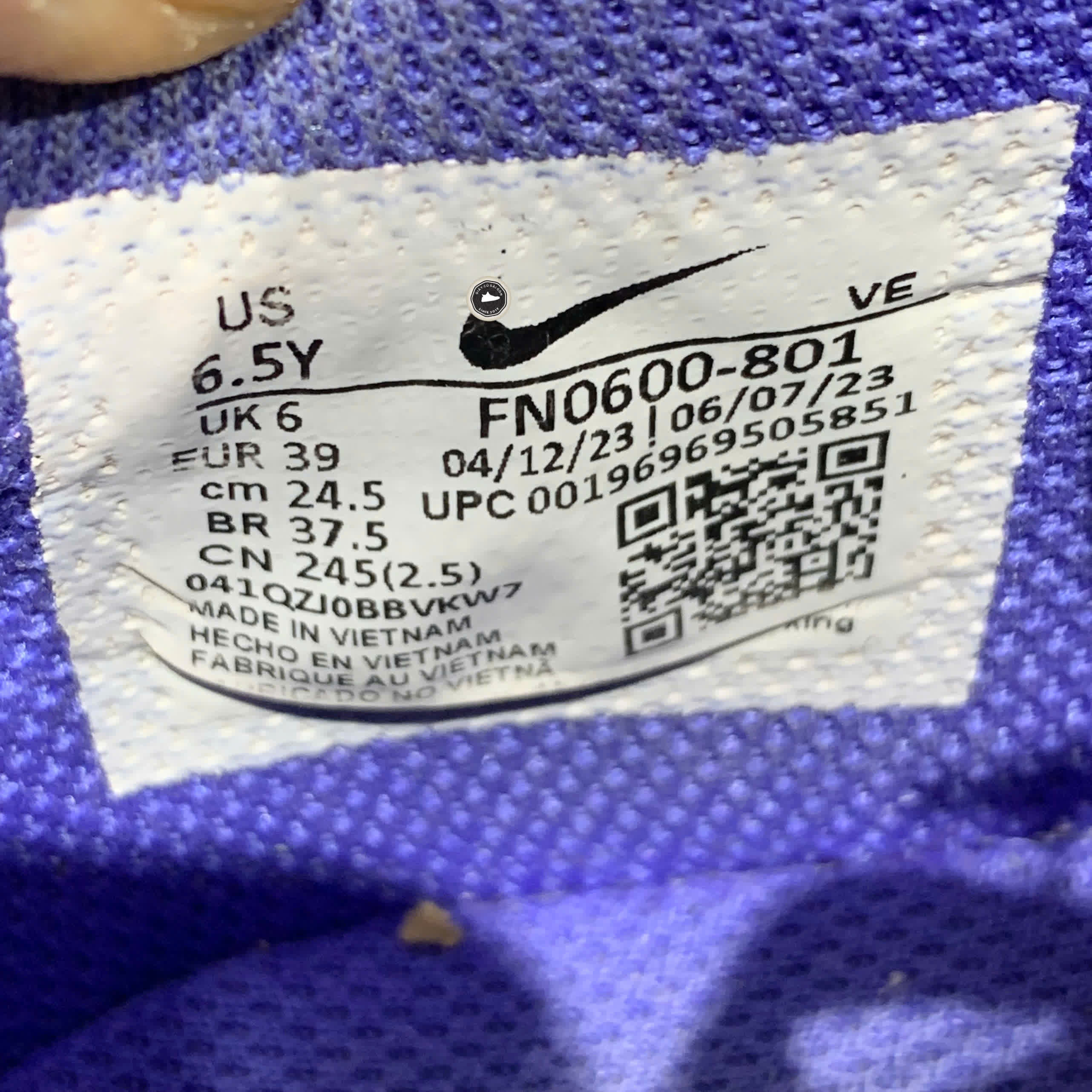 NIKE DUNK LOW SE EVERYTHING YOU NEED (GS) FN0600 801 SIZE 39 GIÀY 2HAND CHÍNH HÃNG PVN20950