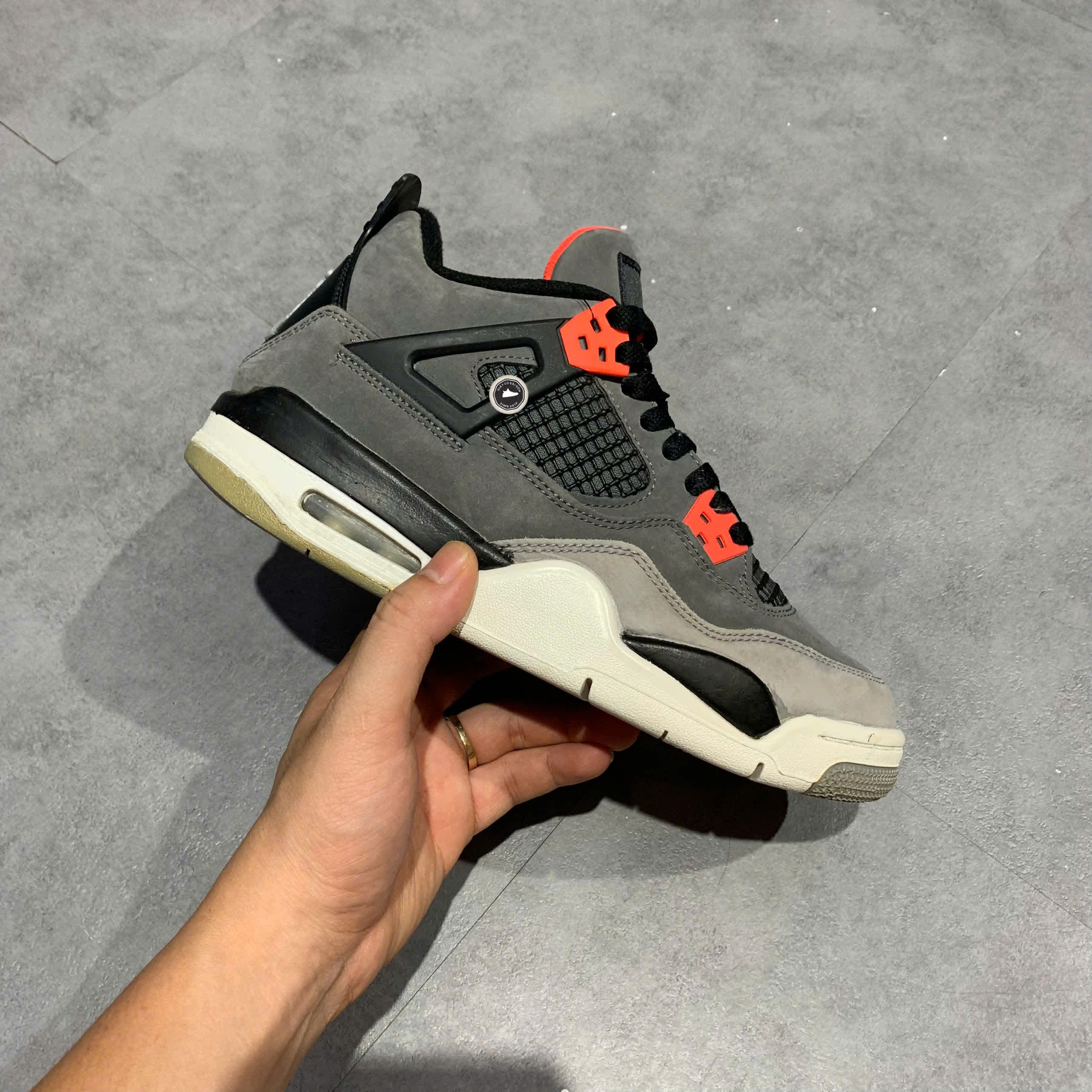 AIR JORDAN 4 RETRO GS 'INFRARED' 408452 061 SIZE 39 GIÀY 2HAND CHÍNH HÃNG PVN20741
