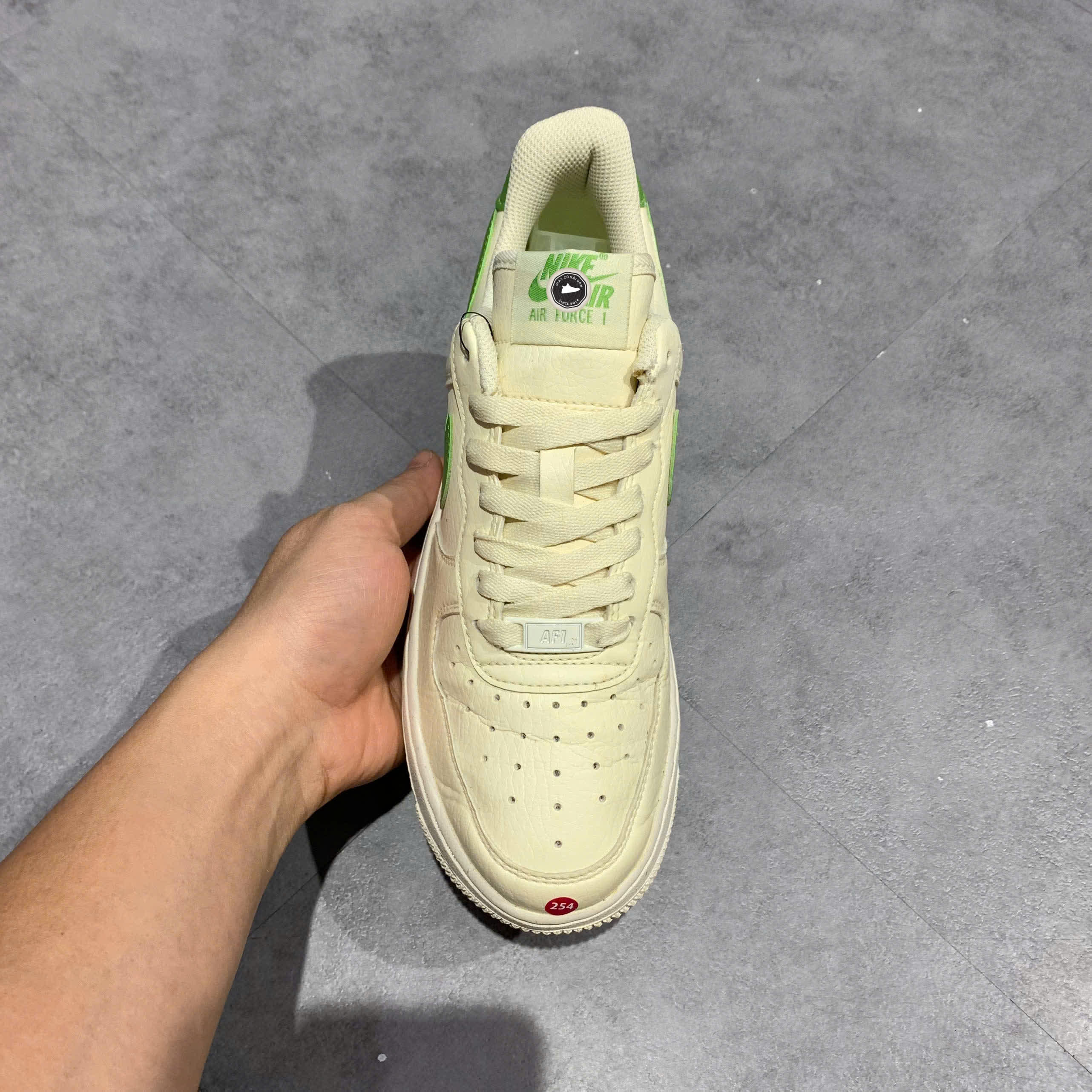 NIKE AIR FORCE 1 LOW '07 SE NEXT NATURE COCONUT MILK CHLOROPHYLL (WOMEN'S) DV3808 102 SIZE 37.5 GIÀY 2HAND CHÍNH HÃNG PVN20781