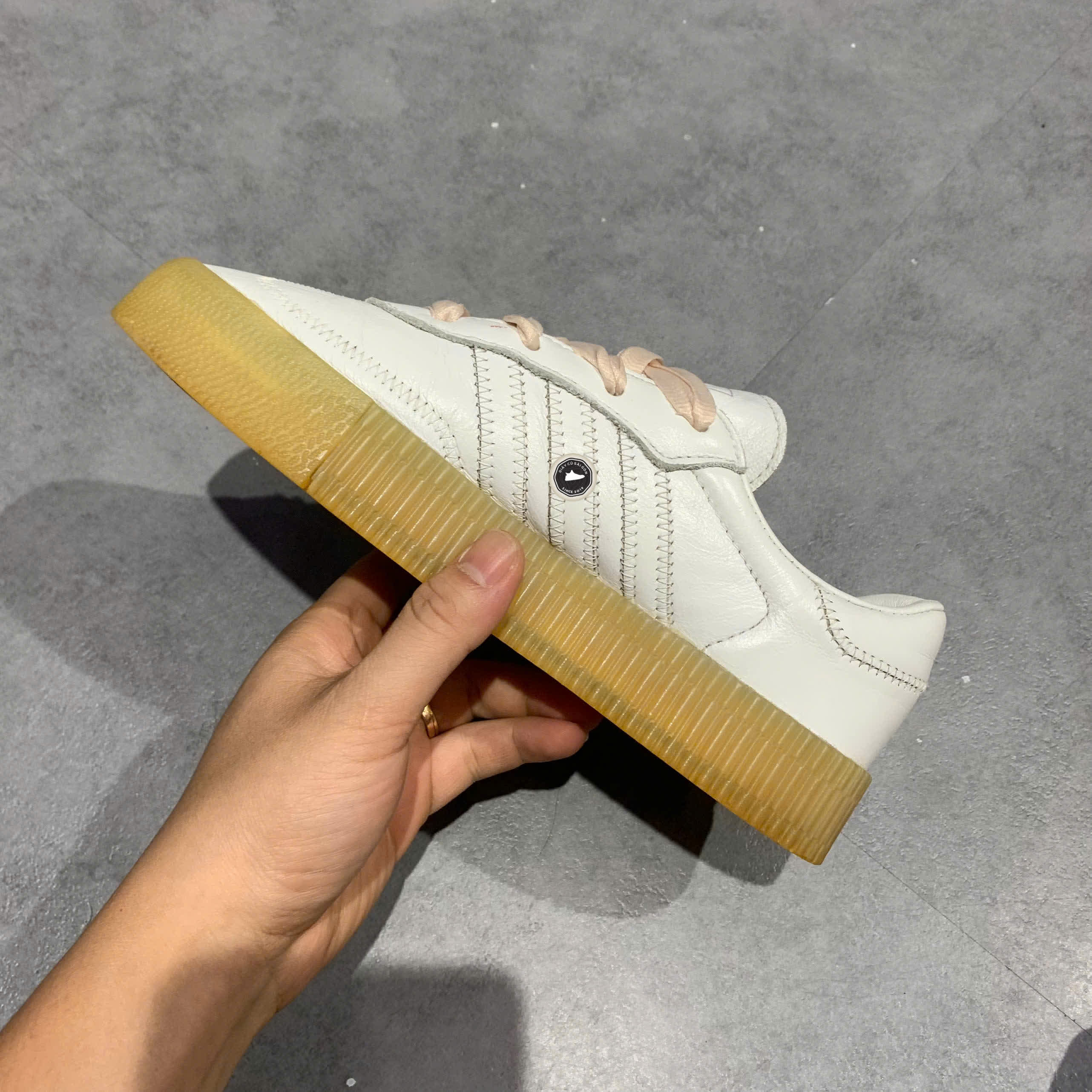 ADIDAS SAMBAROSE 'WHITE HALO PINK' FY3030 SIZE 37 1/3 GIÀY 2HAND CHÍNH HÃNG PVN20972