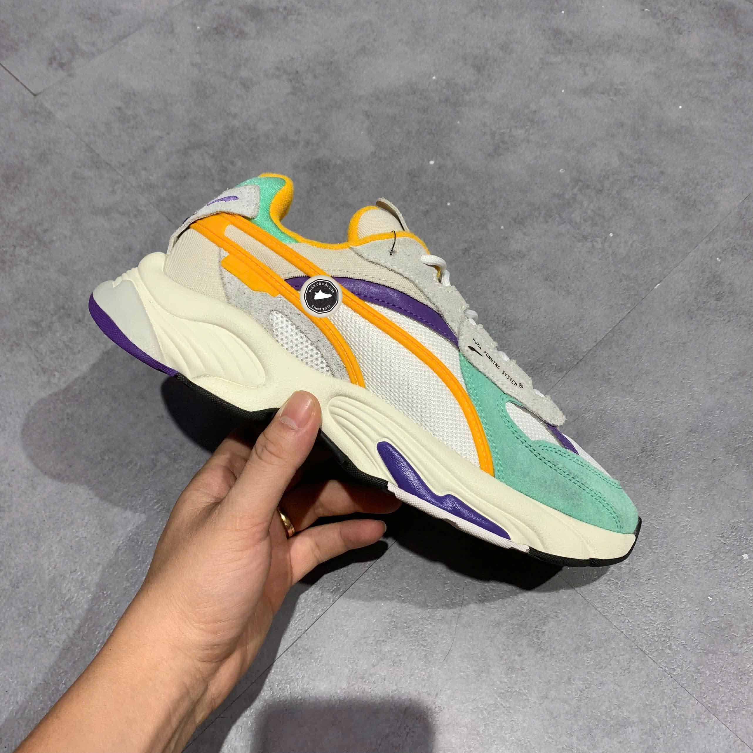 PUMA RS-CONNECT DRIP 'BISCAY GREEN' 368610 02 SIZE 38 GIÀY 2HAND CHÍNH HÃNG PVN20970