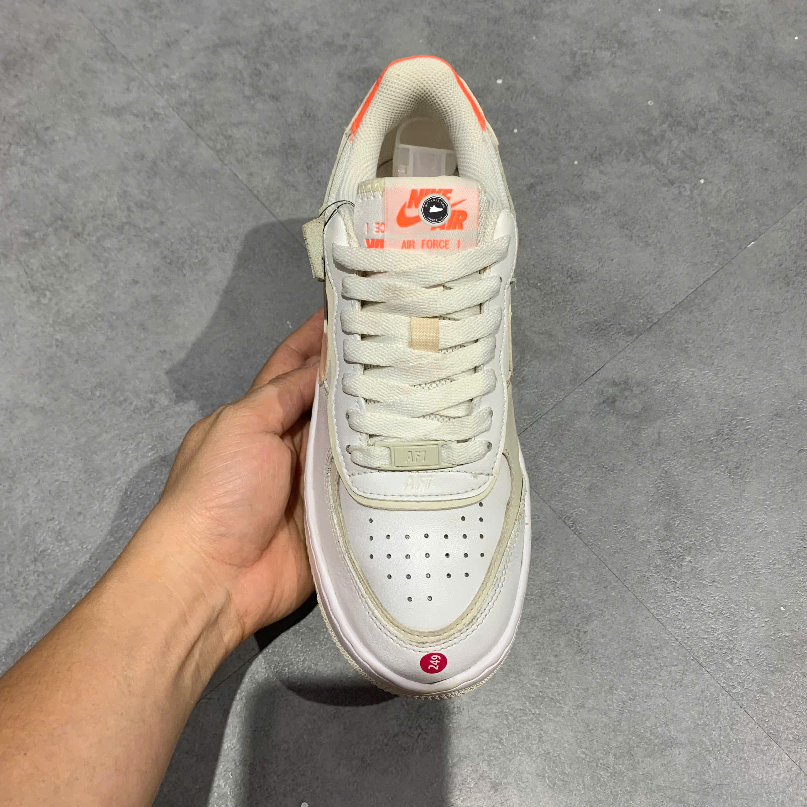 NIKE AIR FORCE 1 LOW SHADOW 'WHITE BRIGHT MANGO' DH3896 100 SIZE 36.5 GIÀY 2HAND CHÍNH HÃNG PVN20813