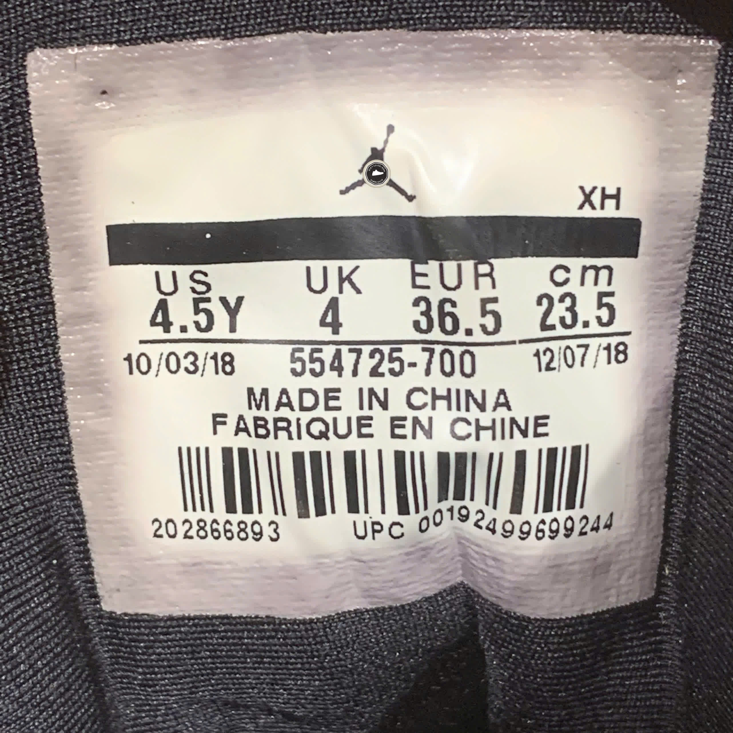 AIR JORDAN 1 MID 'UNIVERSITY GOLD BLACK' (GS) 554725-700 SIZE 36.5 GIÀY 2HAND CHÍNH HÃNG PVN20739