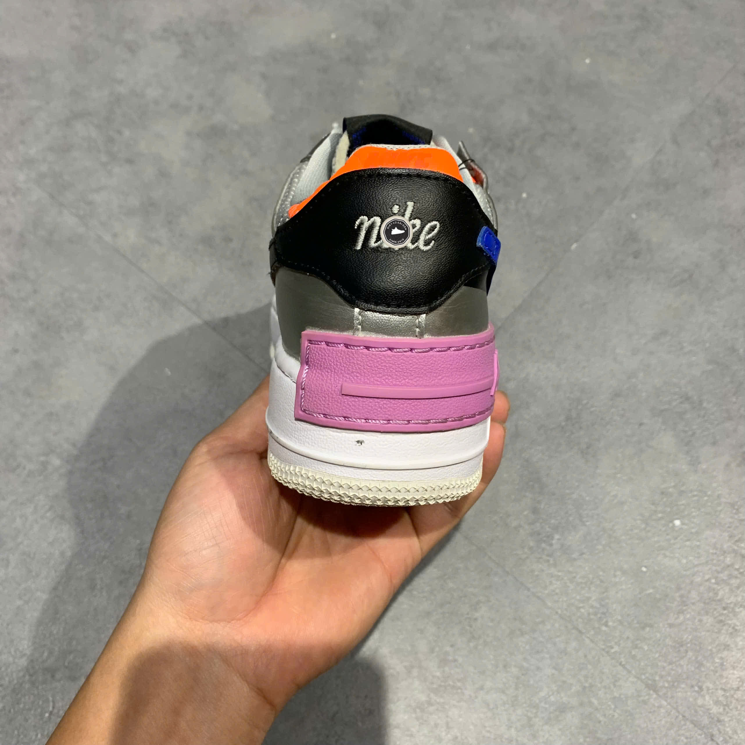 NIKE WMNS AIR FORCE 1 SHADOW 'METALLIC SILVER' CW6030 001 SIZE 36.5 GIÀY 2HAND CHÍNH HÃNG PVN20792