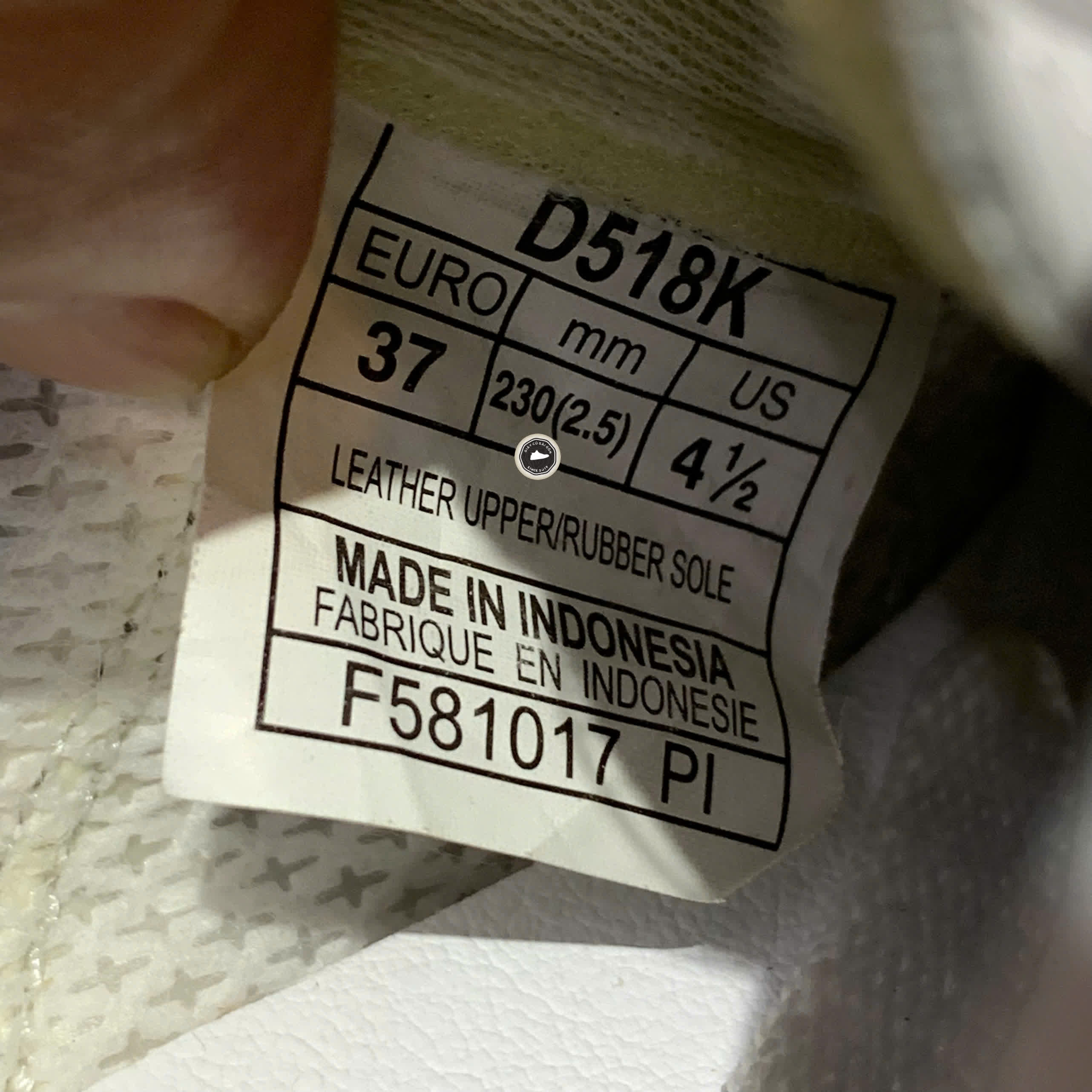 ONITSUKA TIGER LAWNSHIP SNEAKERS 'WHITE GOLD' D518K-0194 SIZE 37 GIÀY 2HAND CHÍNH HÃNG PVN20962