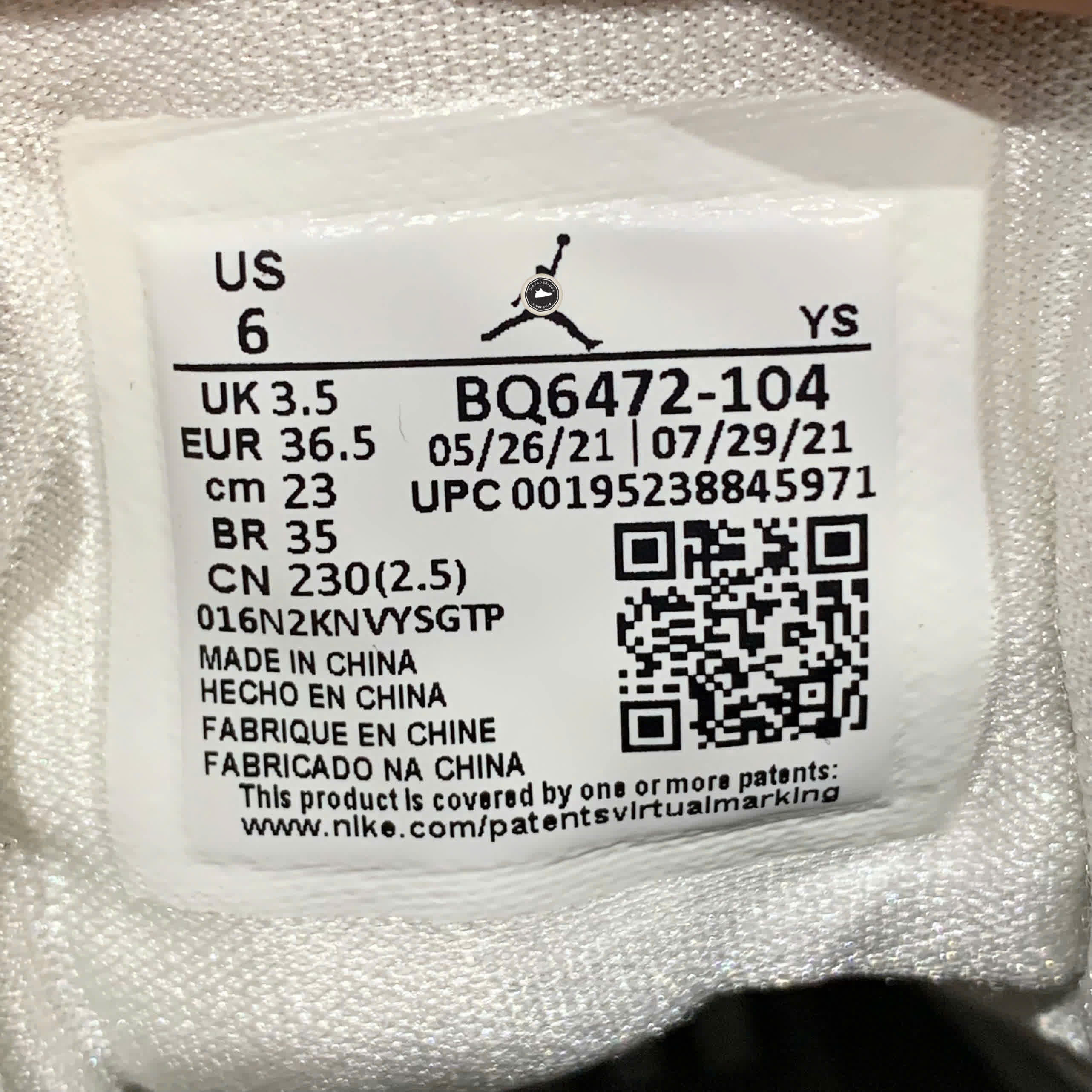 NIKE AIR JORDAN 1 MID 'KENTUCKY BLUE' BQ6472 104 SIZE 36.5 GIÀY 2HAND CHÍNH HÃNG PVN20743