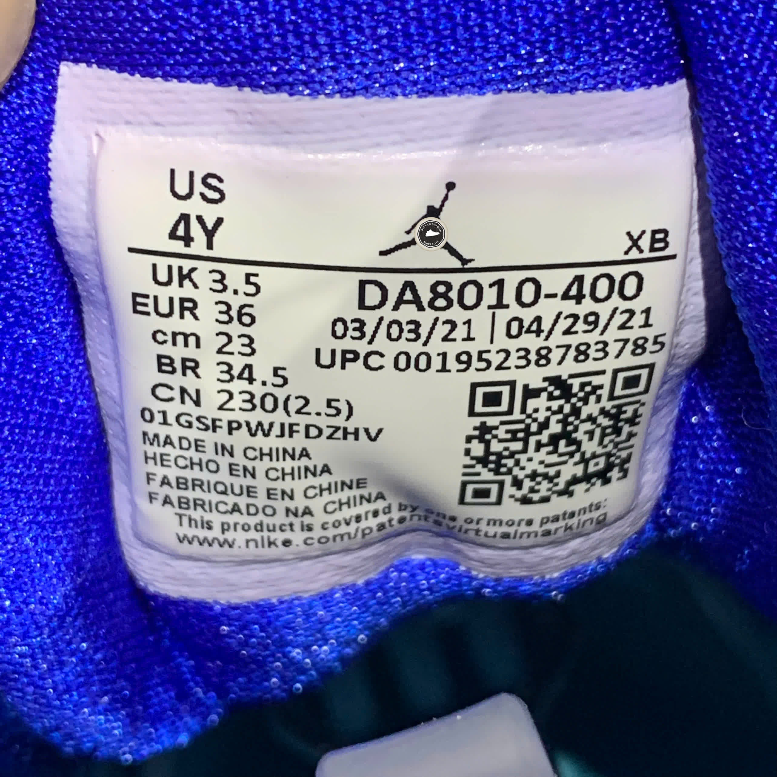 AIR JORDAN 1 MID SE GS 'SPRITE' DA8010-400 SIZE 36 GIÀY 2HAND CHÍNH HÃNG PVN20738