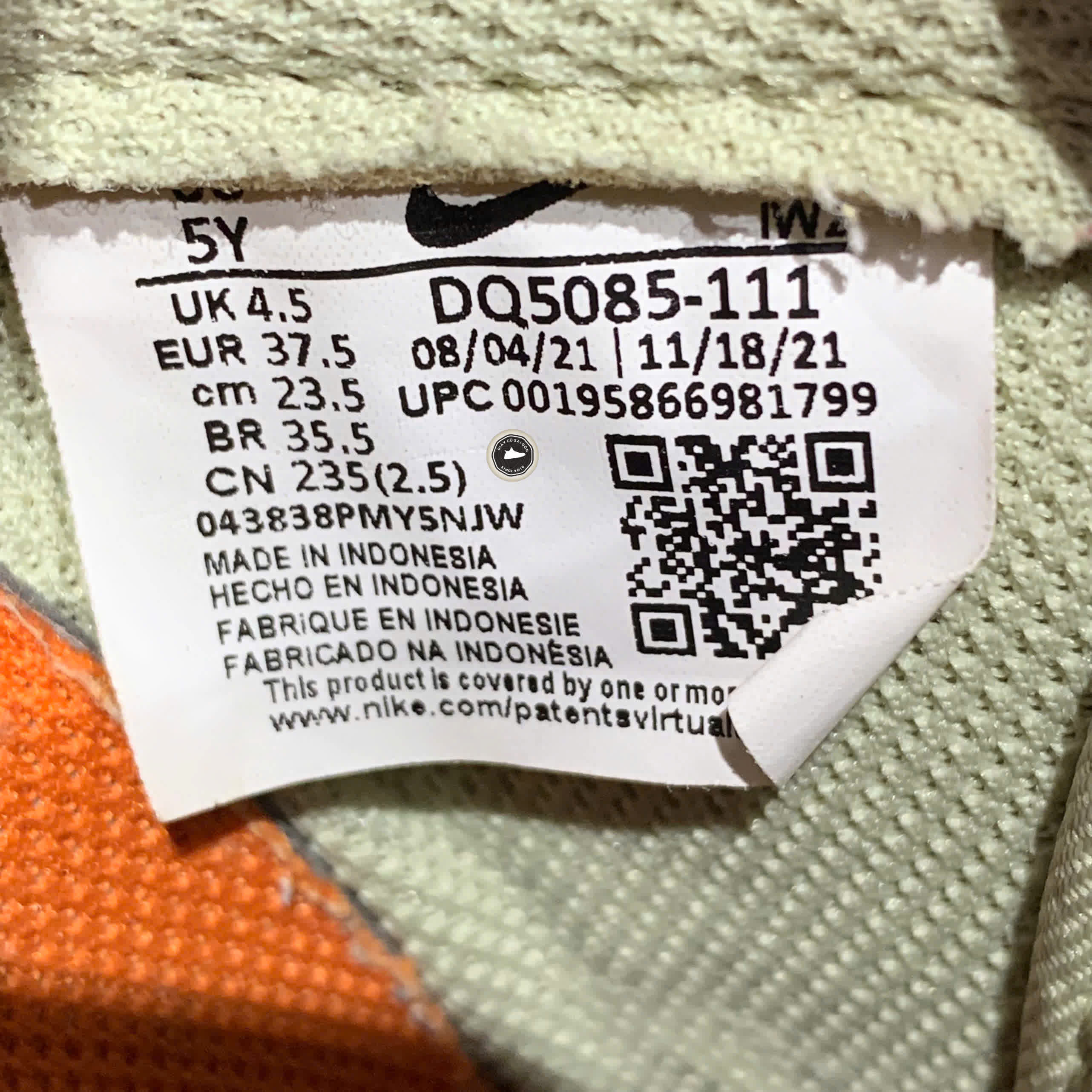 NIKE AIR FORCE 1 LV8 'FRUIT BASKET' DQ5085-111 SIZE 37.5 GIÀY 2HAND CHÍNH HÃNG PVN20794