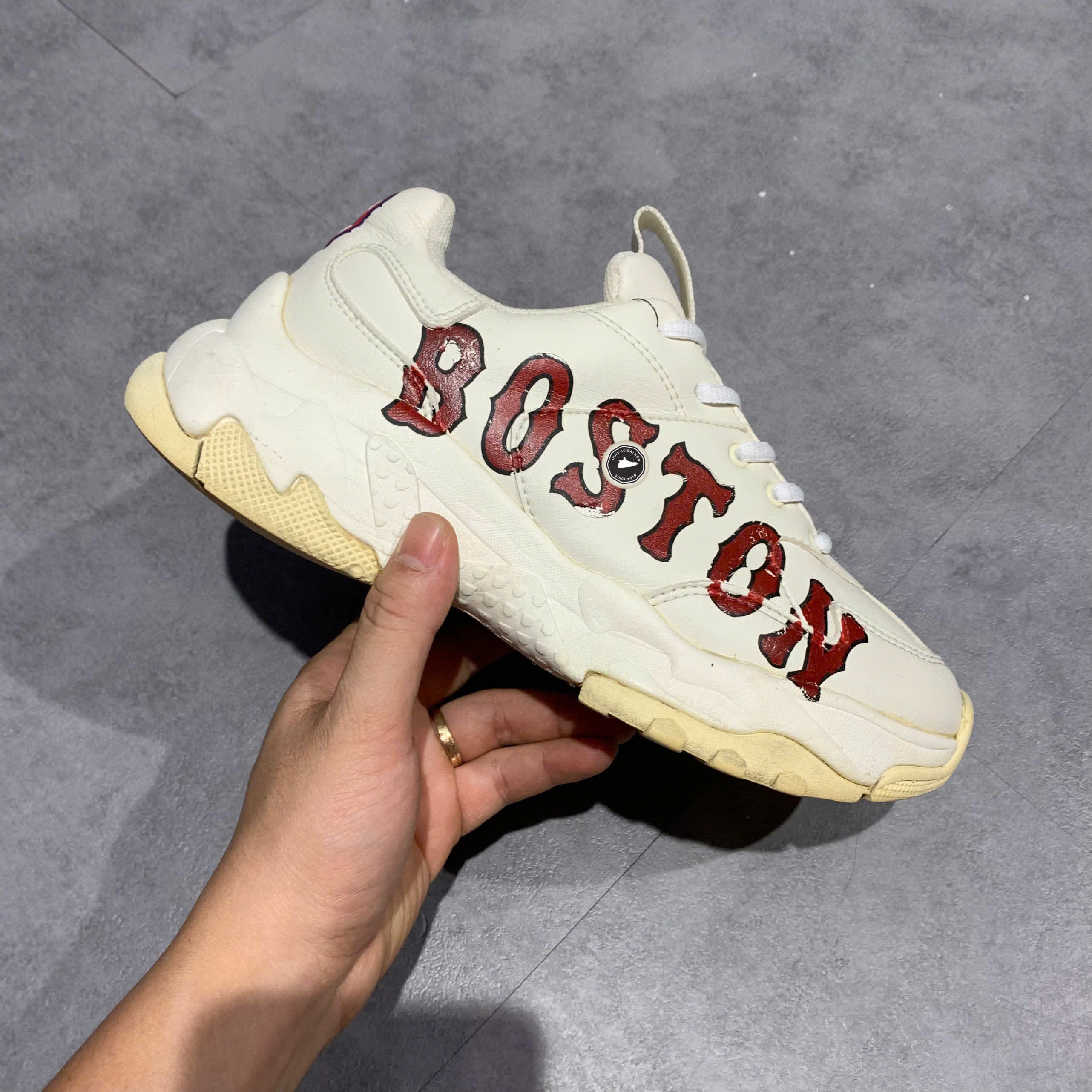 MLB Big Ball Chunky P – Boston Big Ball Chunky P 32SHC2915 SIZE 39 Giày 2hand chính hãng PVN20635