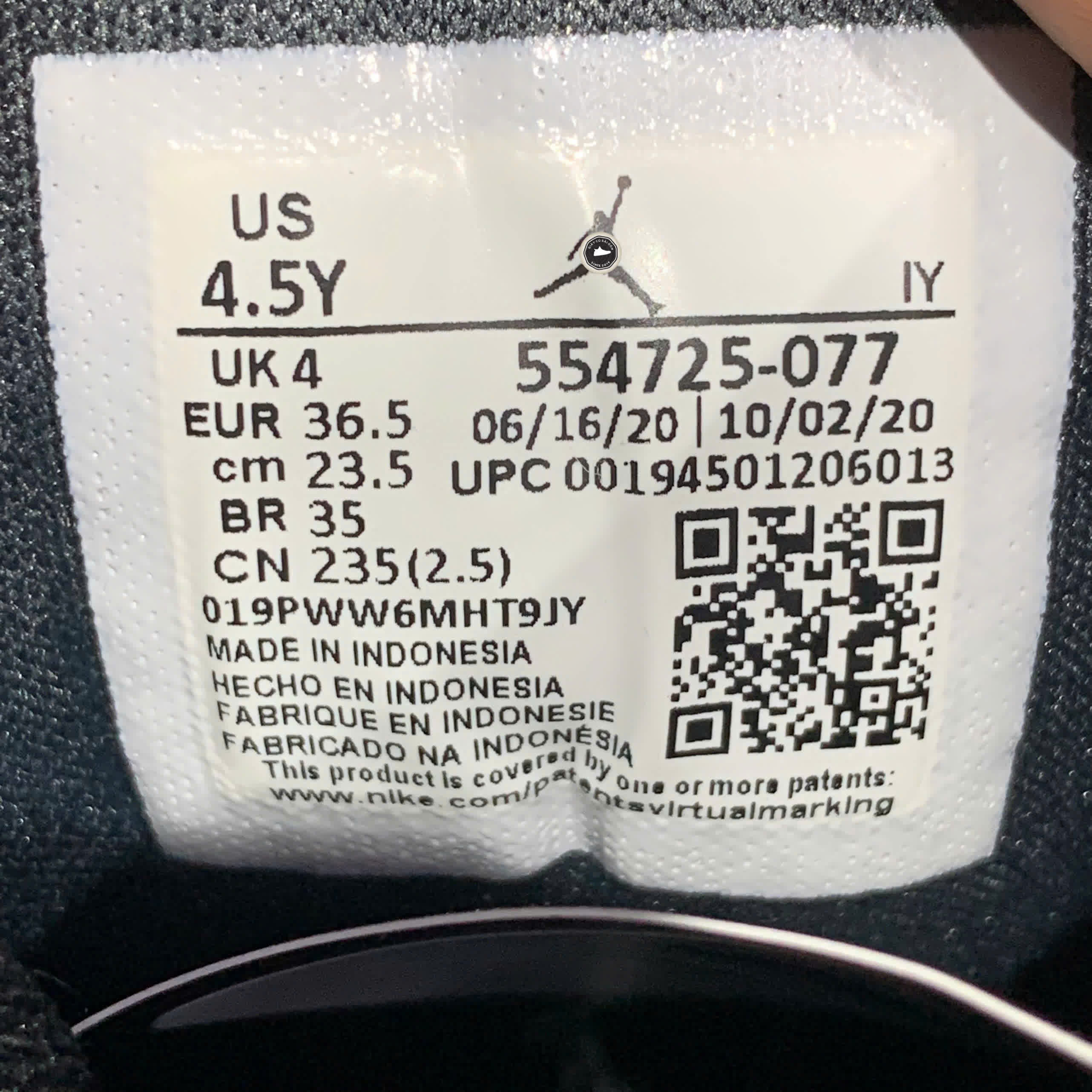 AIR JORDAN 1 MID HYPER ROYAL GS 554725 077 SIZE 36.5 GIÀY 2HAND CHÍNH HÃNG PVN20809