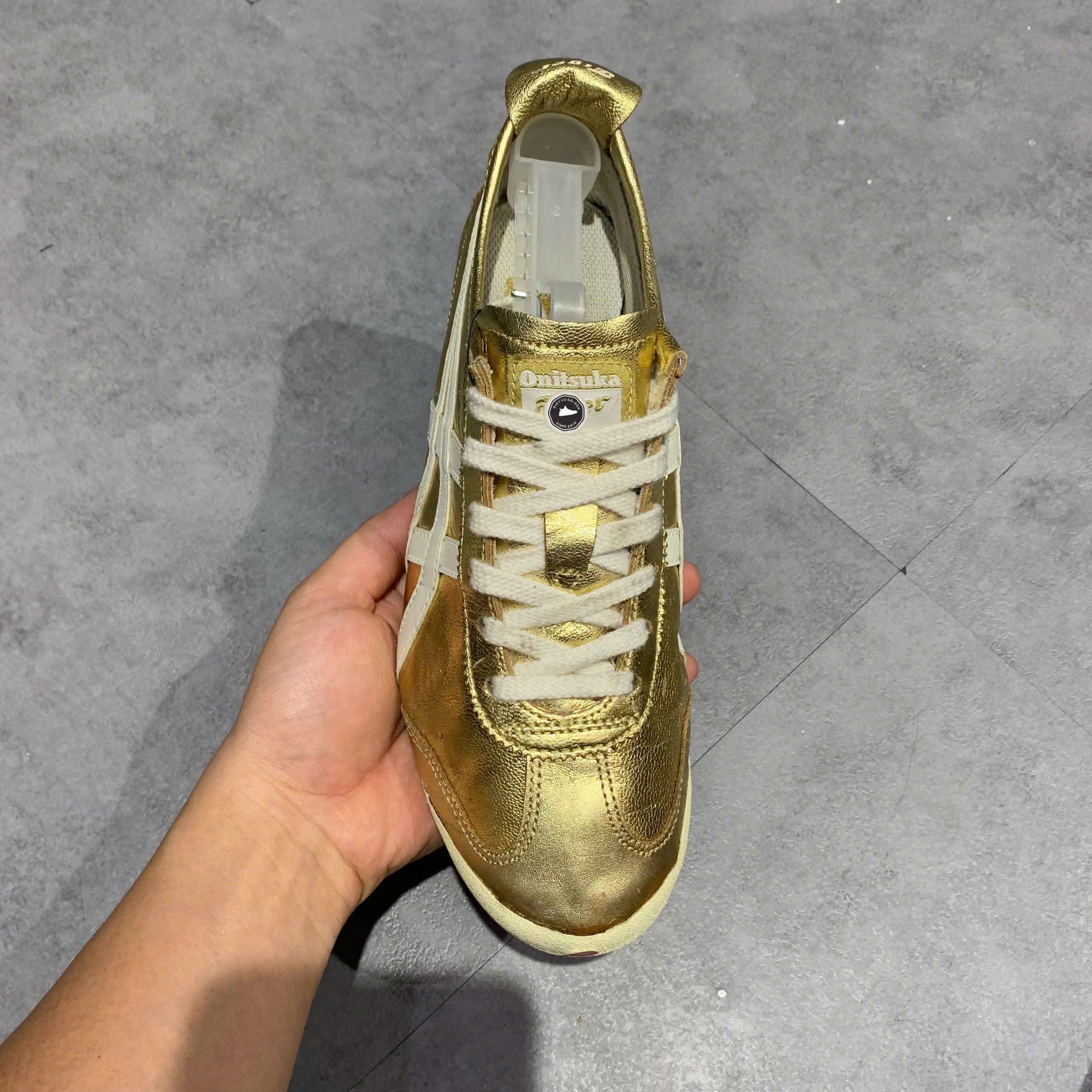 ONITSUKA TIGER MEXICO 66 GOLD /WHITE THL7C2 SIZE 39.5 GIÀY 2HAND CHÍNH HÃNG PVN20644