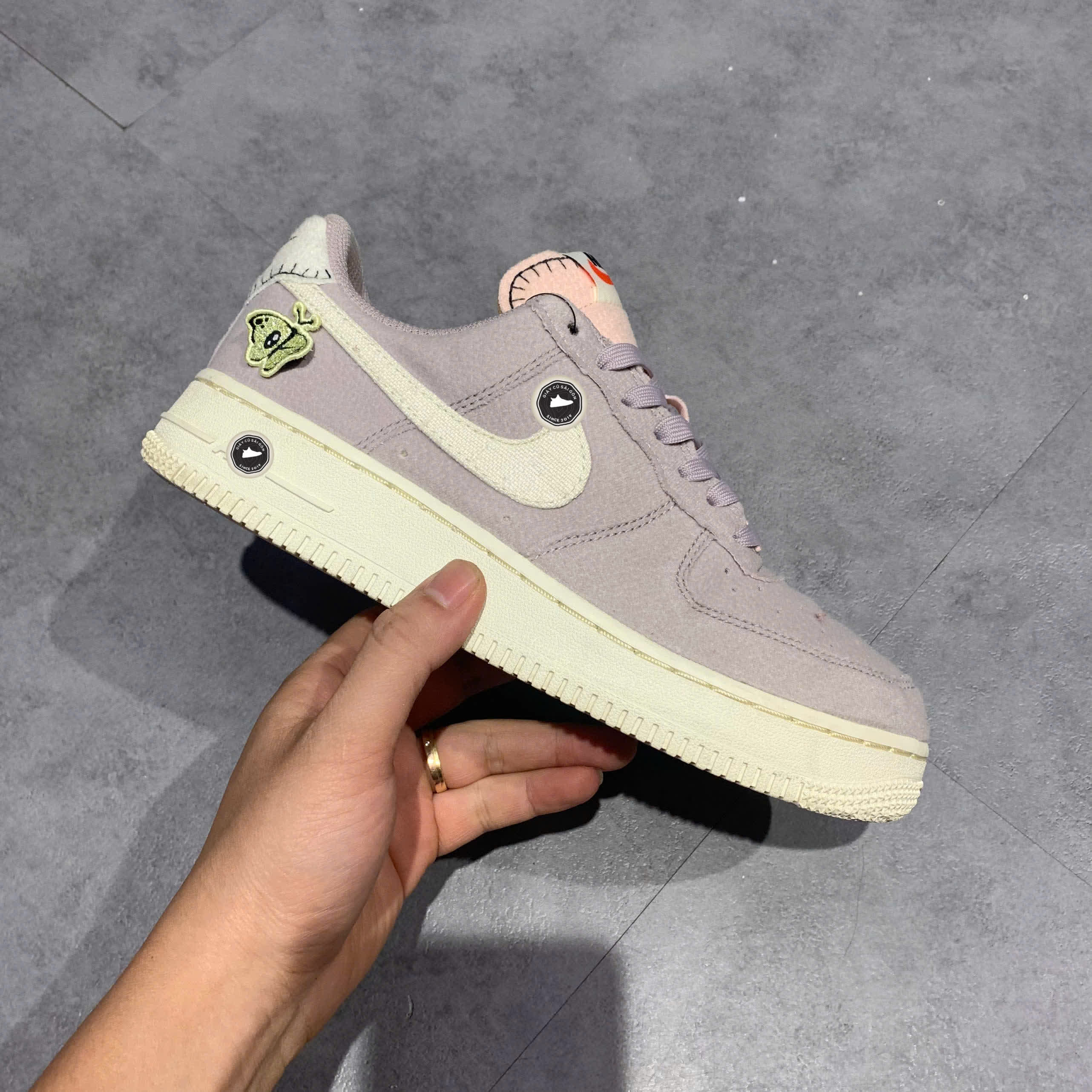 Air Jordan 1 Low SE Mismatched Purple Magenta (W) DJ6378 500 SIZE 38 GIÀY 2HAND CHÍNH HÃNG PVN20807