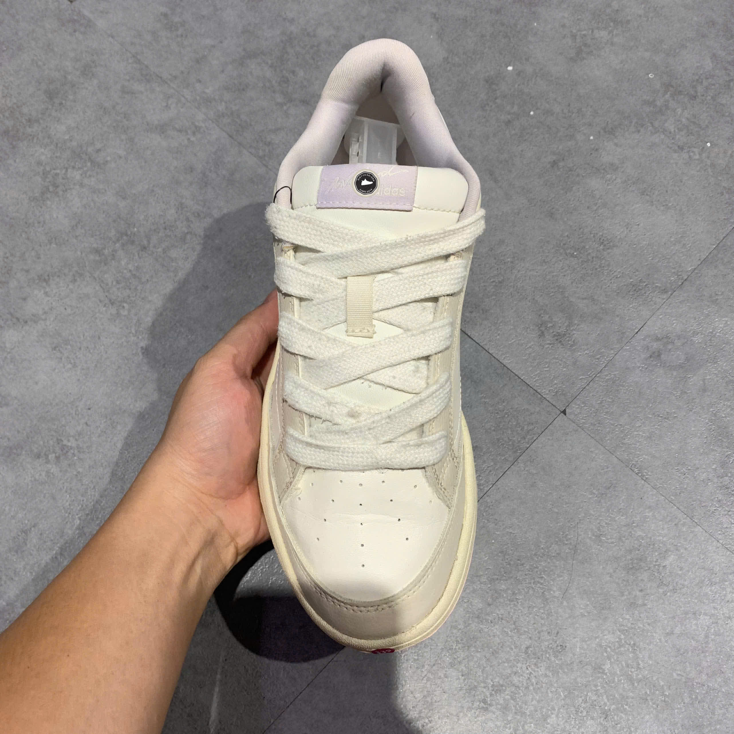 ADIDAS NEO WCARD SHOES 'BEIGE PURPLE' IG5490 SIZE 38 GIÀY 2HAND CHÍNH HÃNG PVN20869