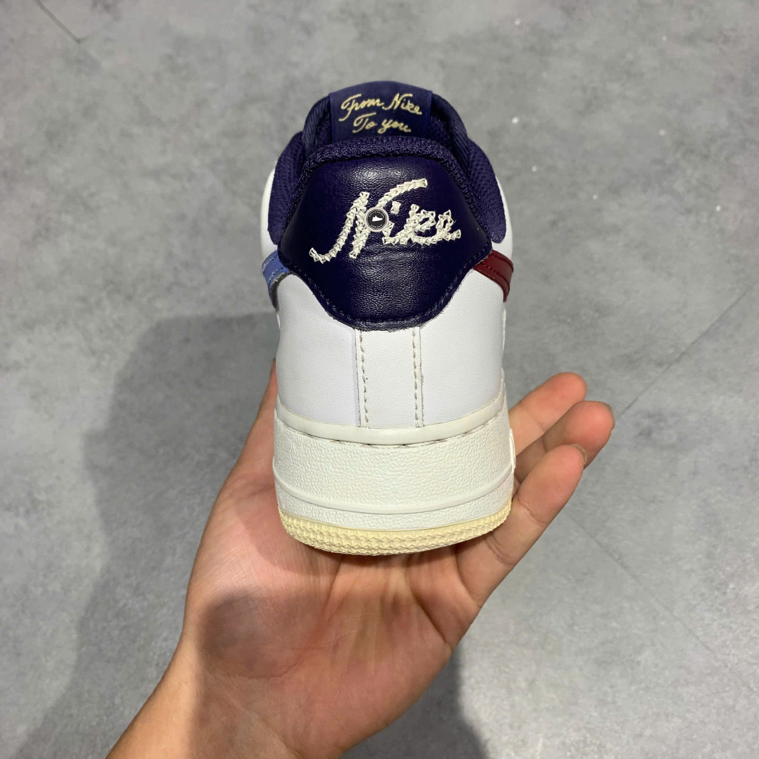 NIKE AIR FORCE 1 LOW '07 'FROM NIKE TO YOU' WHITE TEAM RED POLAR FV8105 161 SIZE 39 GIÀY 2HAND CHÍNH HÃNG PVN20706