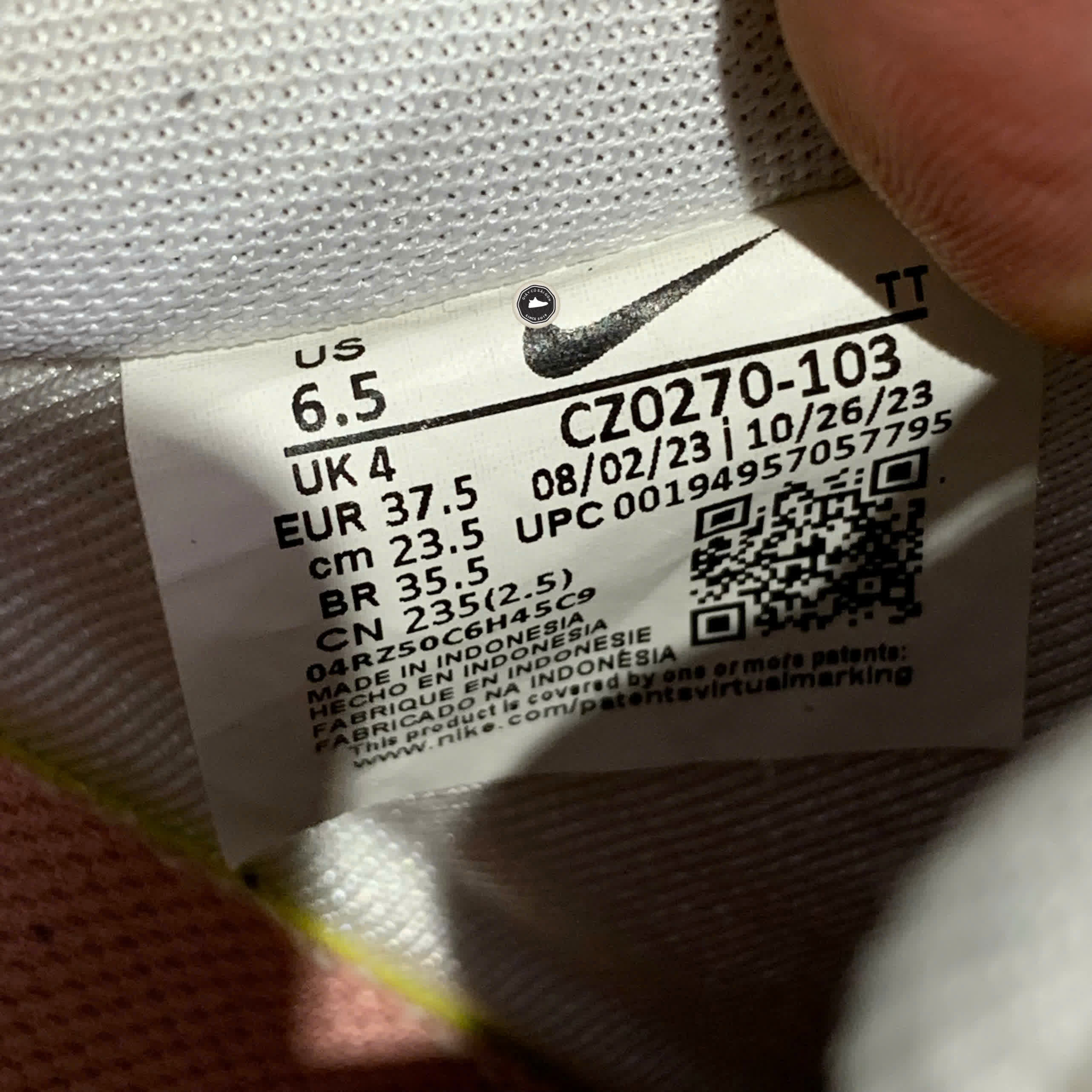 GIÀY NIKE AIR FORCE 1 LOW '07 ESSENTIAL 'WHITE RUST PINK' CZ0270 103 SIZE 37.5 GIÀY 2HAND CHÍNH HÃNG PVN20692