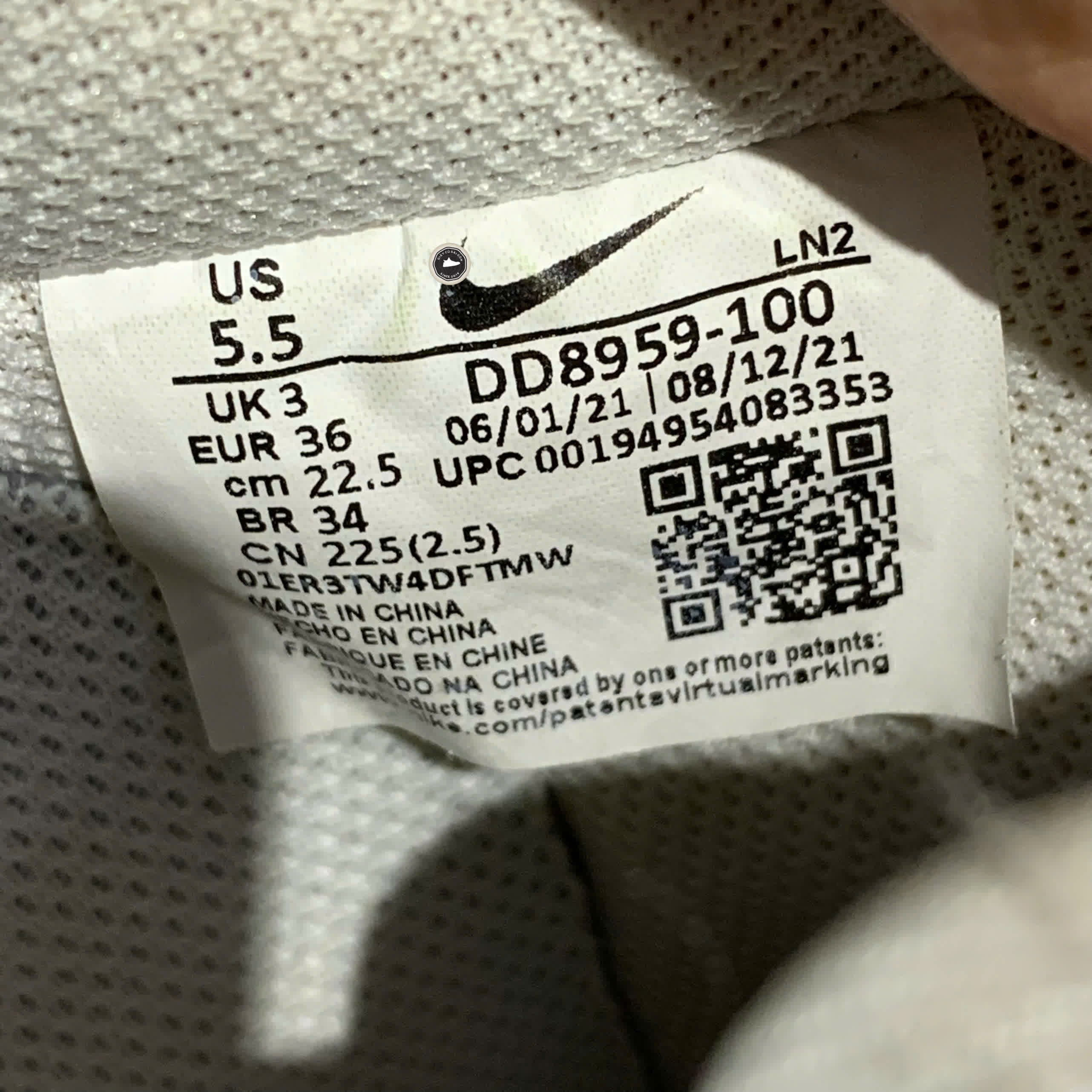 Nike Air Force 1 '07 Trắng Nữ DD8959 100 SIZE 36 GIÀY 2HAND CHÍNH HÃNG PVN20677