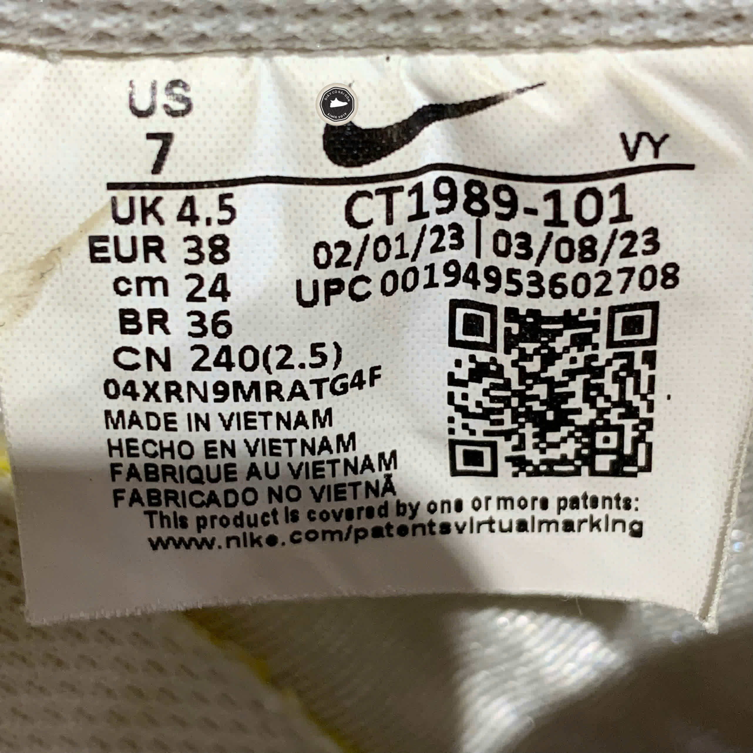 (WMNS) Nike Air Force 1 '07 Essential 'Summit White Solar Red' CT1989-101 SIZE 38 GIÀY 2HAND CHÍNH HÃNG PVN20709