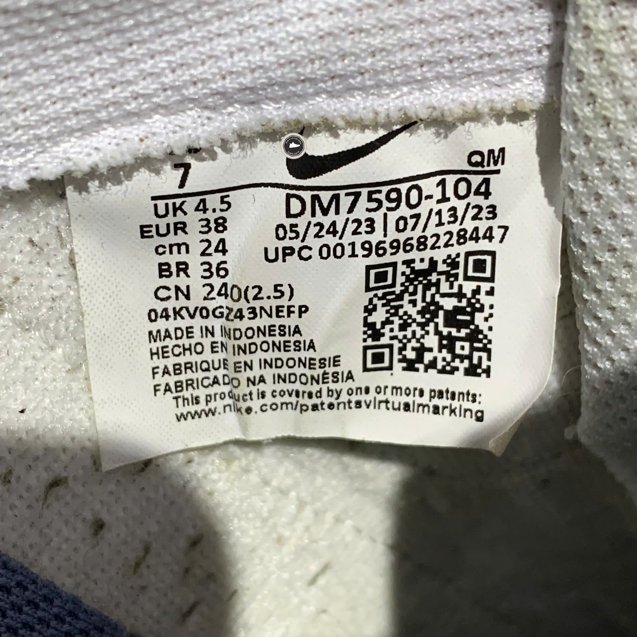 NIKE COURT LEGACY LIFT DM7590 104 SIZE 38 GIÀY 2HAND CHÍNH HÃNG PVN20961