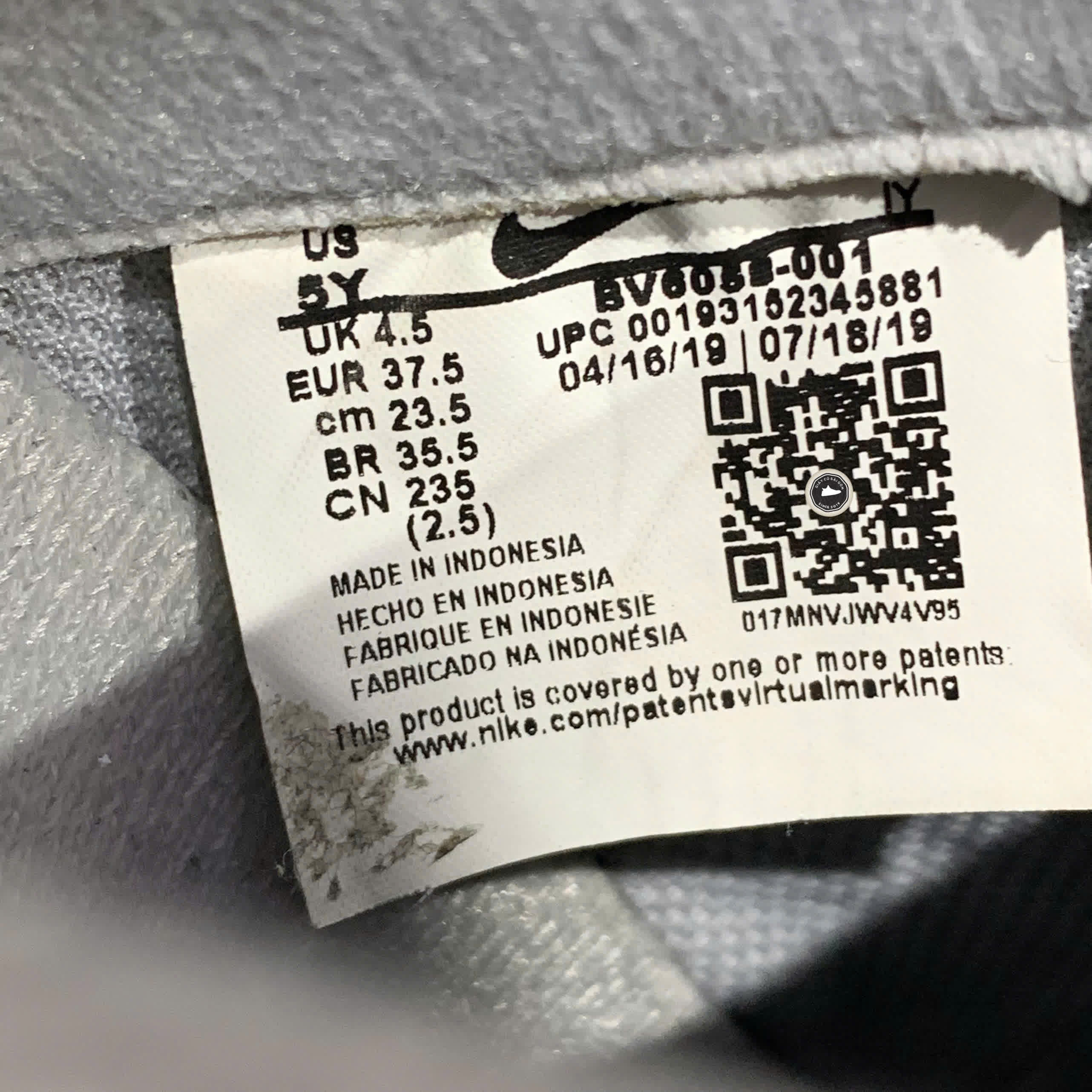 Nike Air Force 1 Felt GS 'Celestine Blue Gold' BV6058 001 SIZE 37.5 GIÀY 2HAND CHÍNH HÃNG PVN20708