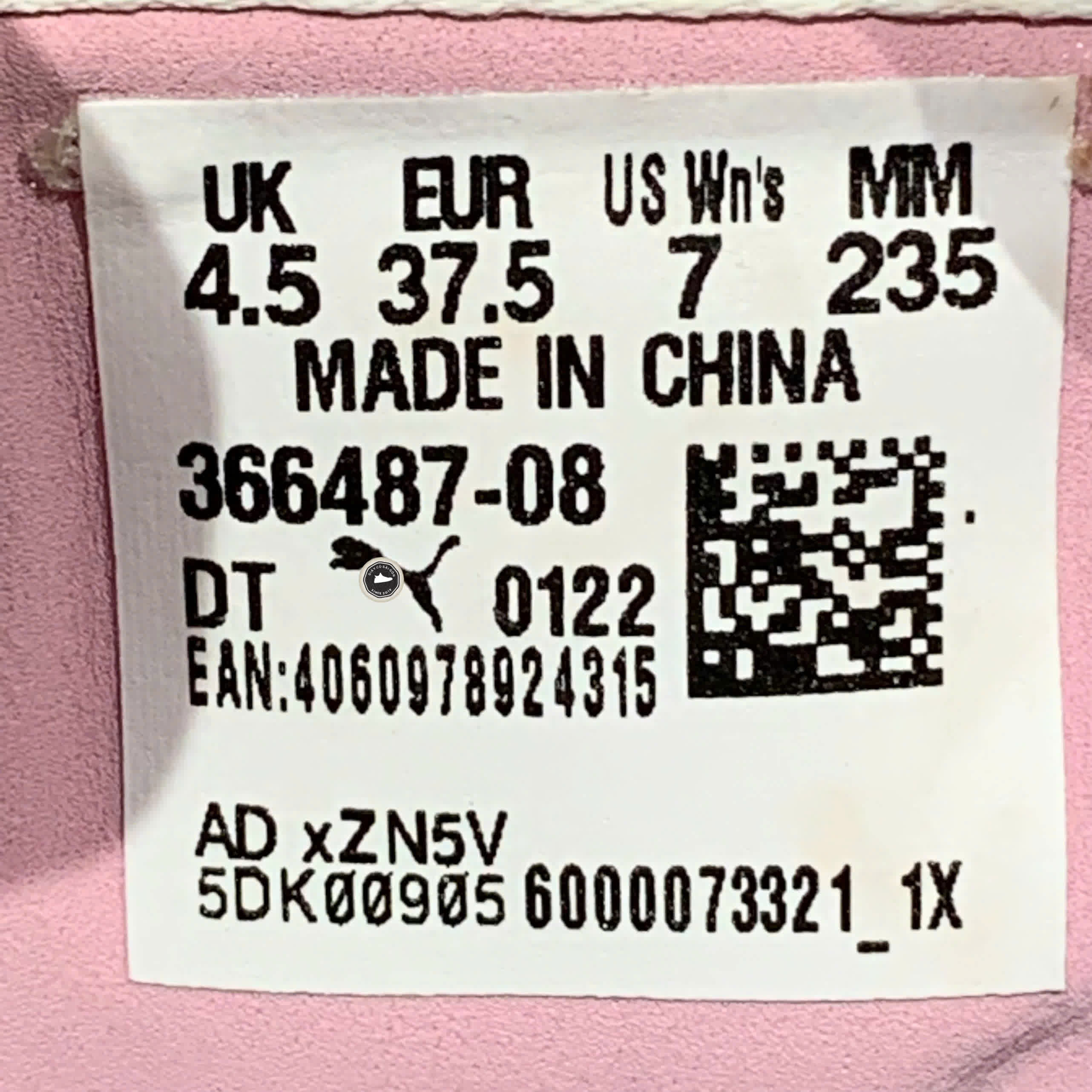 PUMA Wmns Smash Platform Low 'White Pale Pink' 366487-08 SIZE 37.5 GIÀY 2HAND CHÍNH HÃNG PVN20878