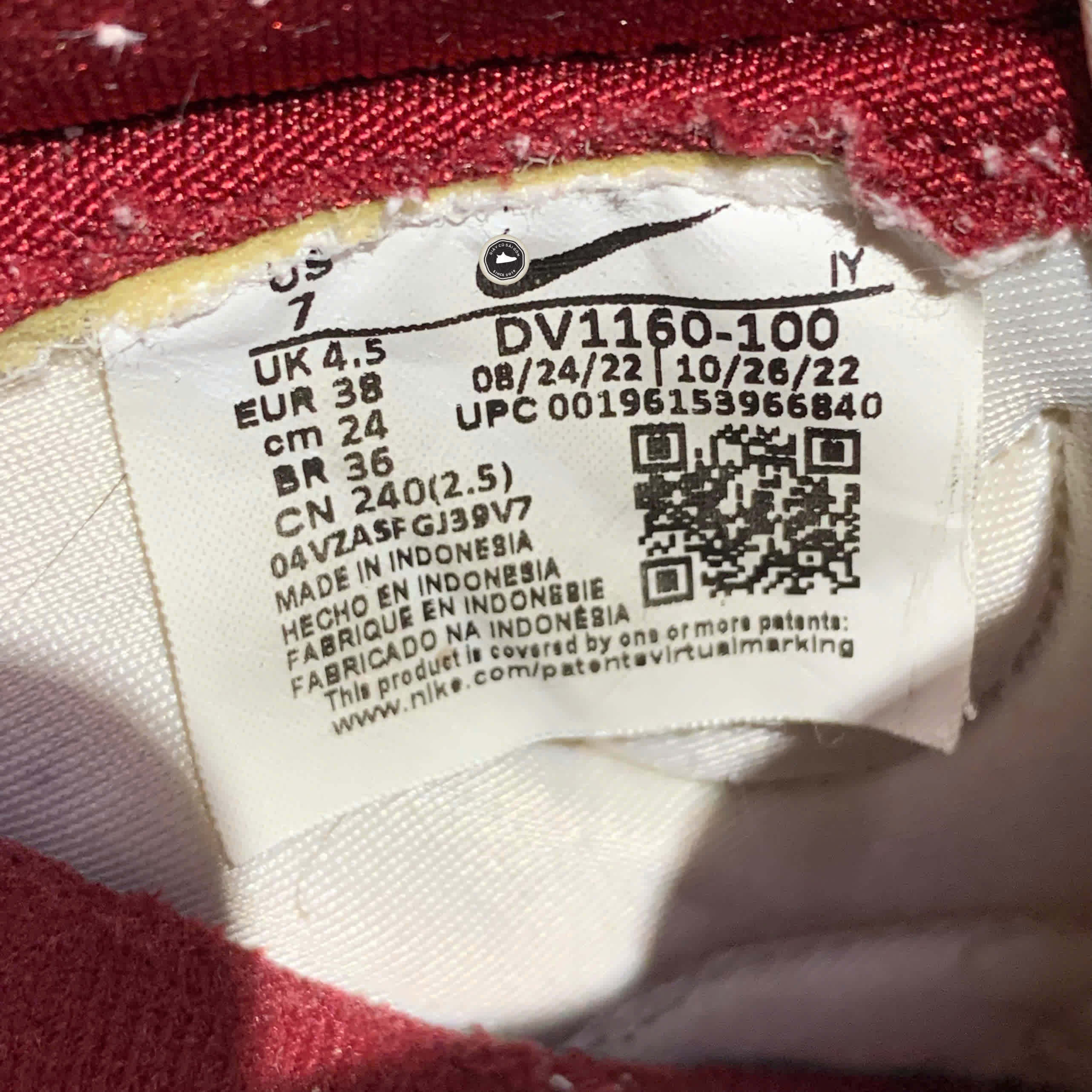 NIKE DUNK LOW SE JUST DO IT WHITE PHANTOM (WOMEN'S) DV1160 100 SIZE 38 GIÀY 2HAND CHÍNH HÃNG PVN20949