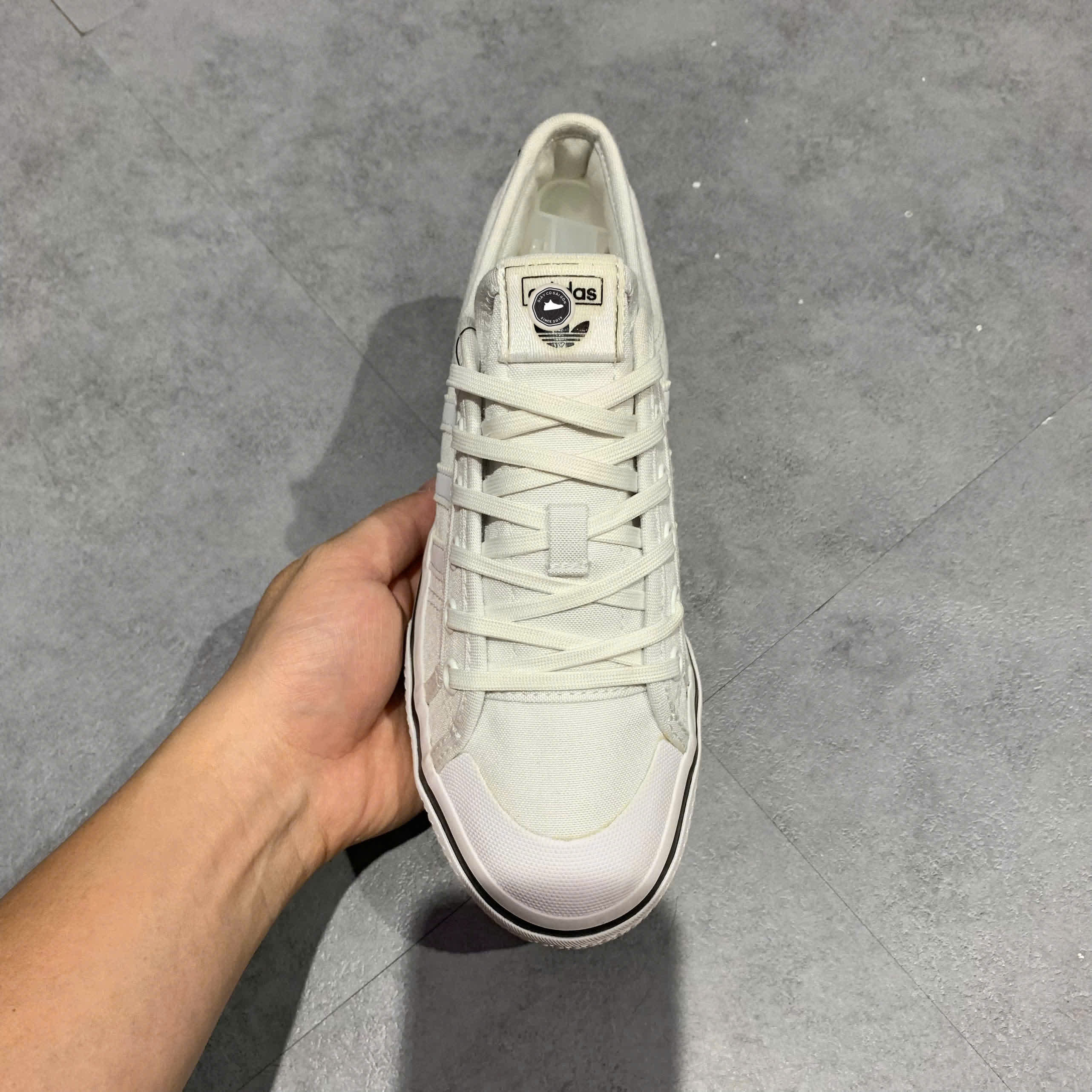 adidas Nizza Platform Lo Parley White Black GW3870 SIZE 37 1/3 GIÀY 2HAND CHÍNH HÃNG PVN20945