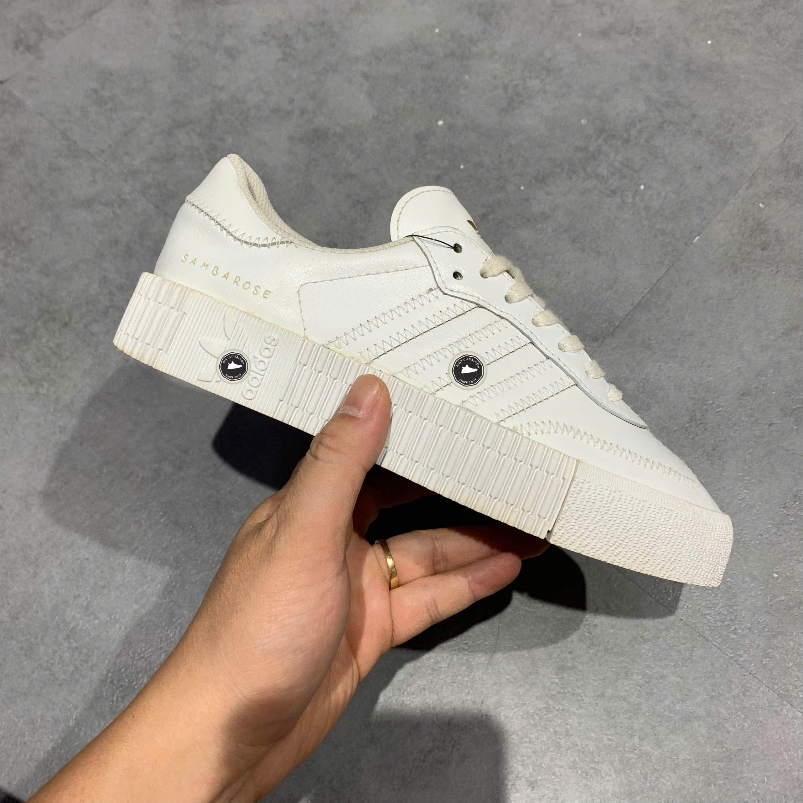 adidas WMNS Sambarose White Gold FU9197 SIZE 36 GIÀY 2HAND CHÍNH HÃNG PVN20922