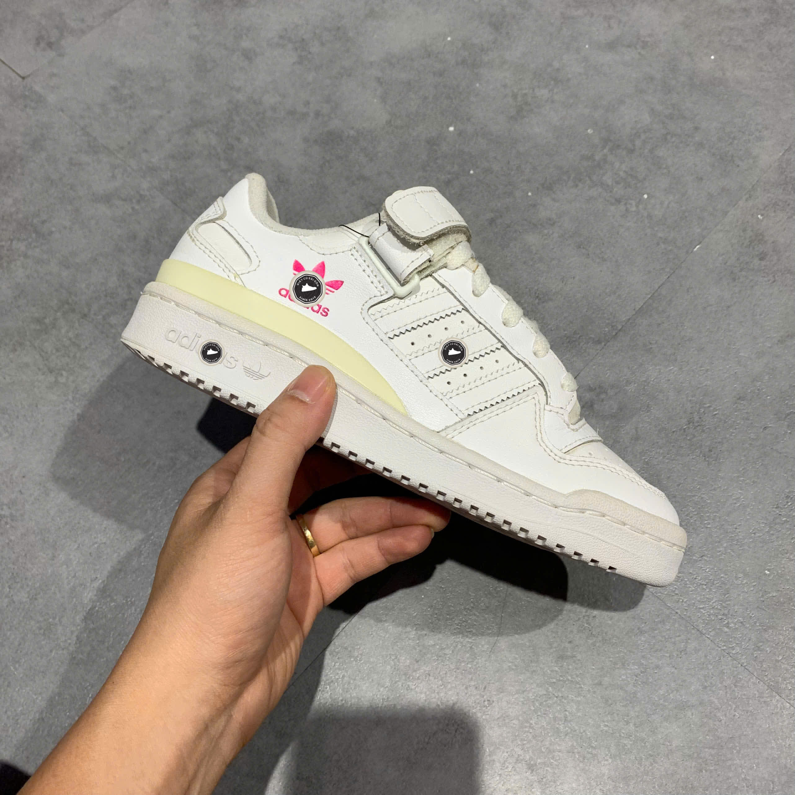 Giày Adidas Forum Low 'Cloud White Shock Pink' (Women's) G58001 SIZE 36 GIÀY 2HAND CHÍNH HÃNG PVN20936