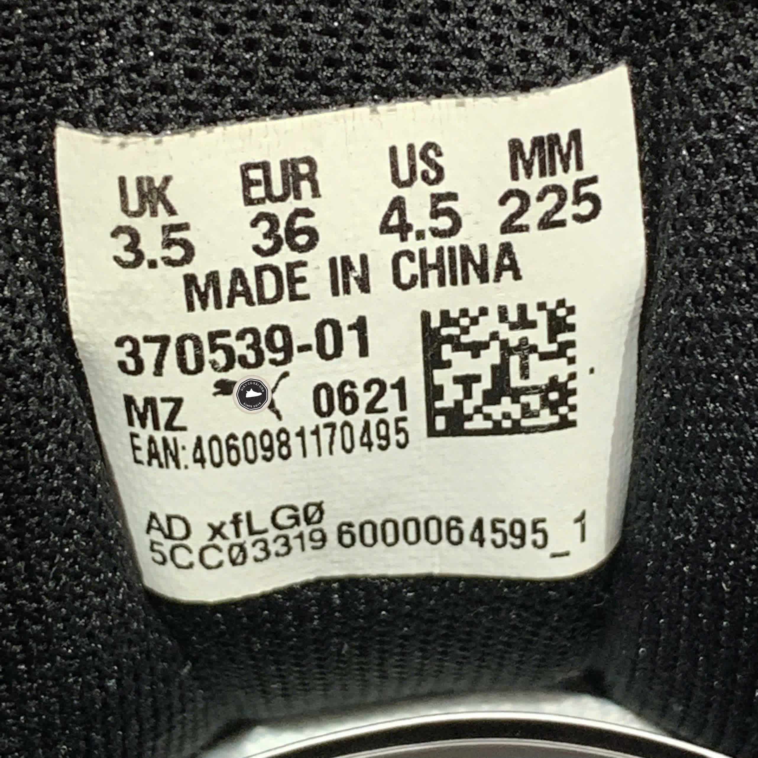 PUMA Rebound Layup Lo Sd 'Black White' 370539 01 SIZE 36 GIÀY 2HAND CHÍNH HÃNG PVN20964