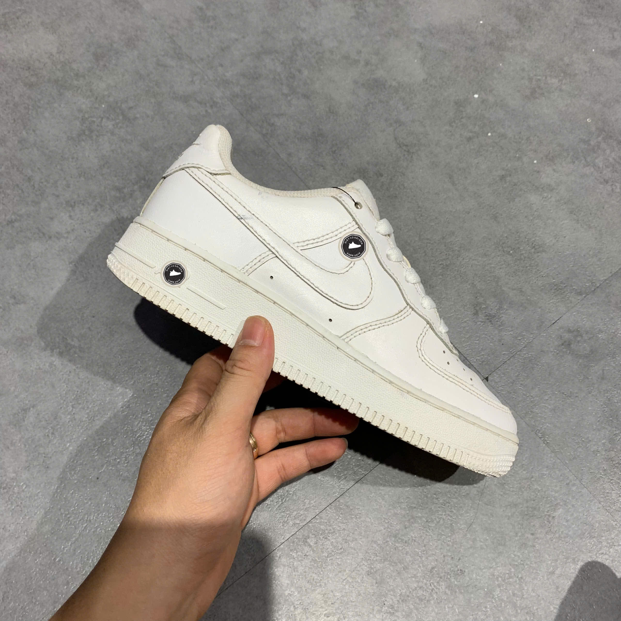 Nike Air Force 1 Low GS 'Triple White' 314192 117 SIZE 36 GIÀY 2HAND CHÍNH HÃNG PVN20796
