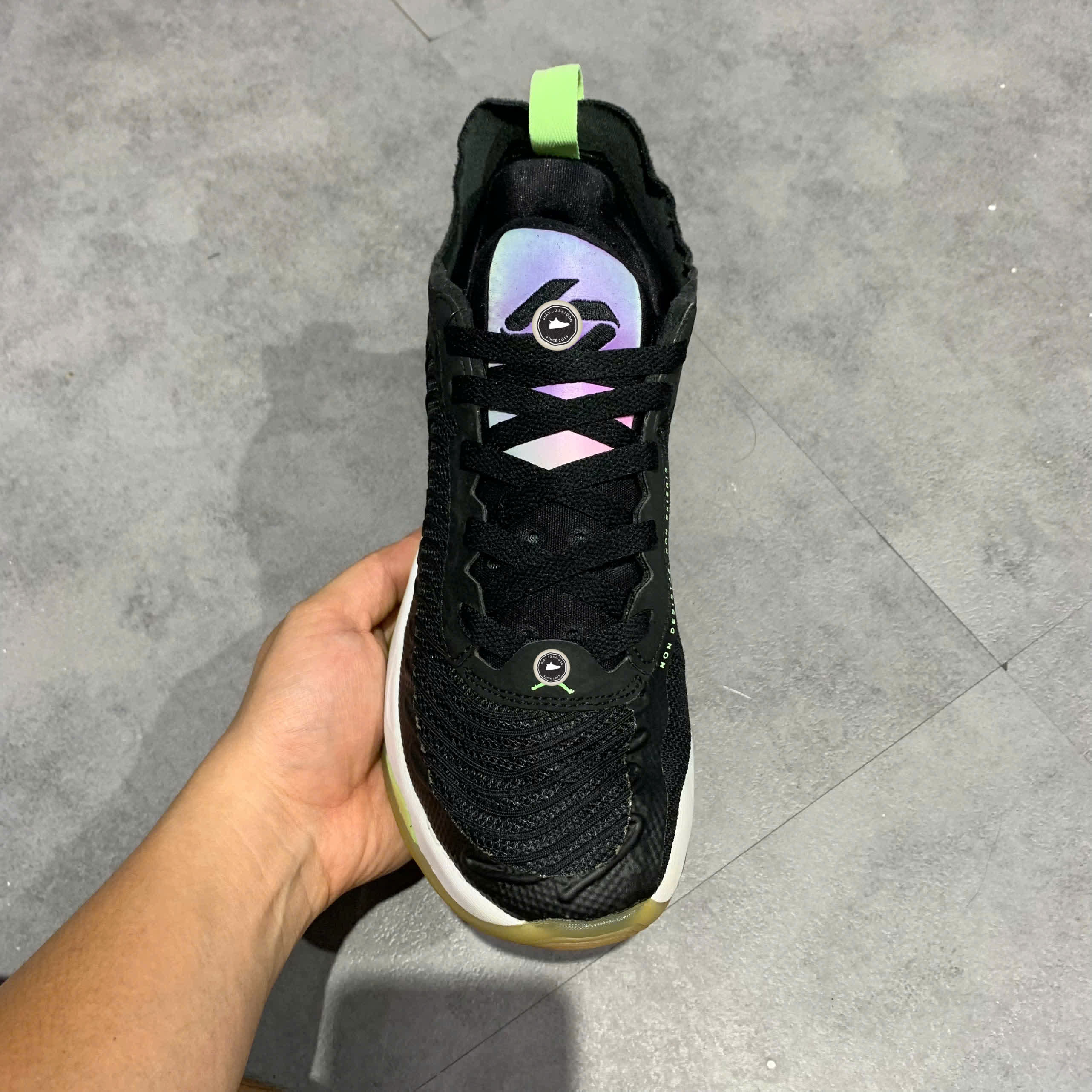 Nike Air Jordan Luka 1 GS 'Black Lime Glow' DQ6513 003 SIZE 38.5 GIÀY 2HAND CHÍNH HÃNG PVN20867