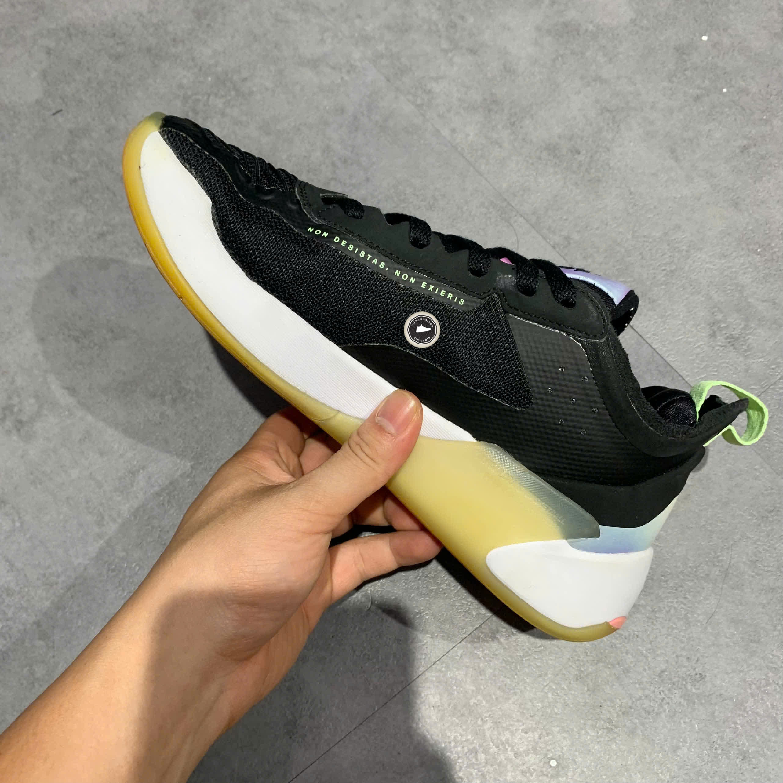 Nike Air Jordan Luka 1 GS 'Black Lime Glow' DQ6513 003 SIZE 38.5 GIÀY 2HAND CHÍNH HÃNG PVN20867