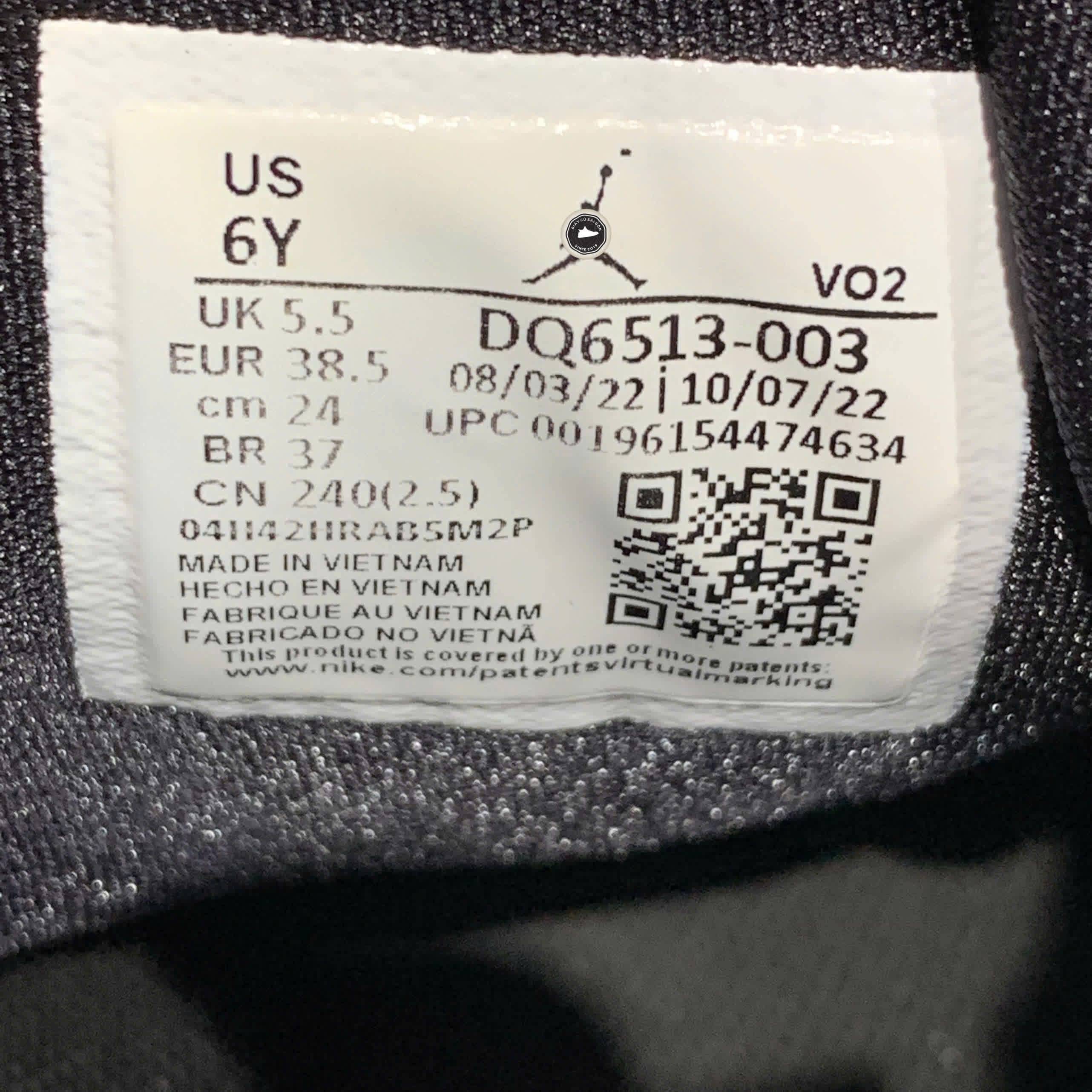 Nike Air Jordan Luka 1 GS 'Black Lime Glow' DQ6513 003 SIZE 38.5 GIÀY 2HAND CHÍNH HÃNG PVN20867