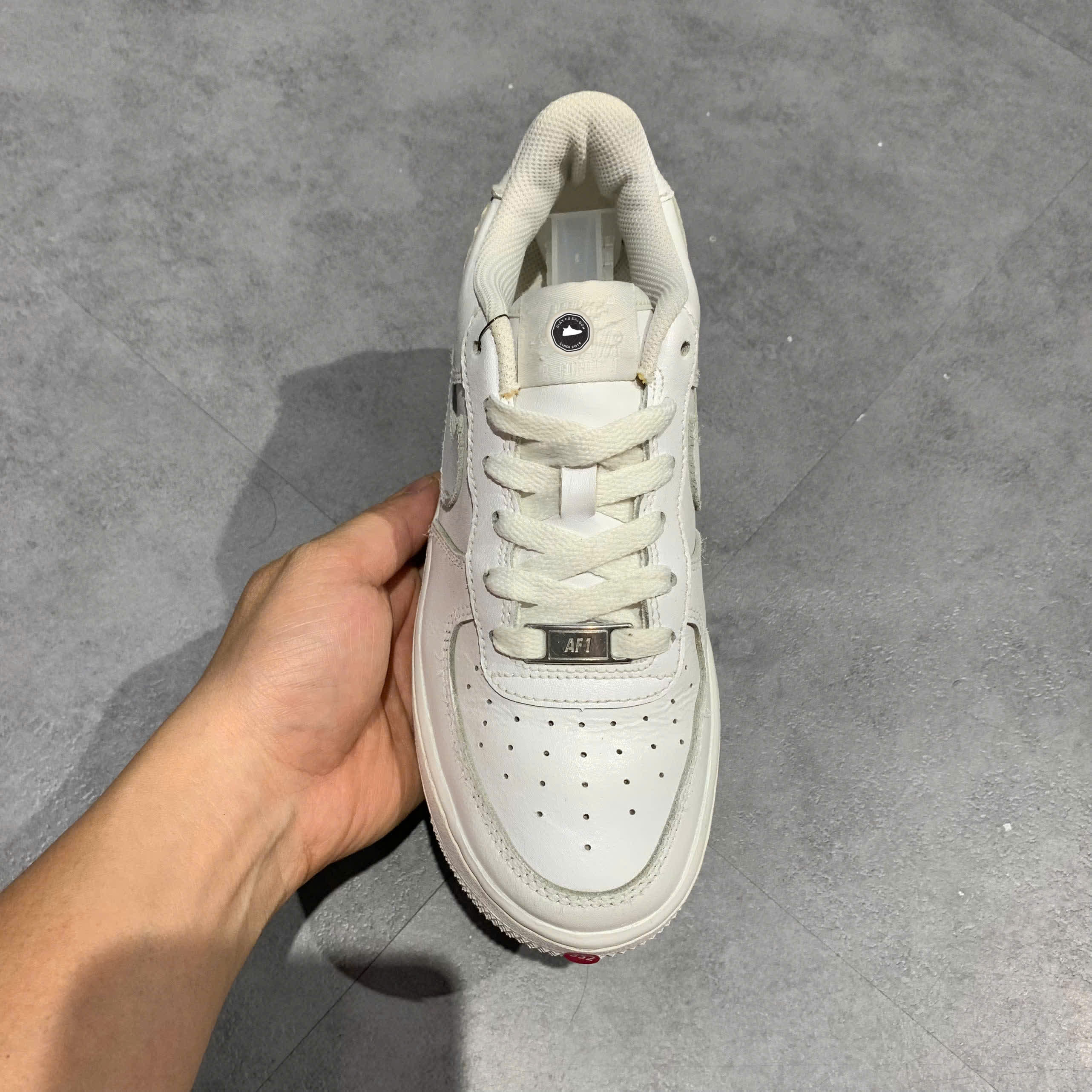 NIKE AIR FORCE 1 LOW GS 'WHITE' 314192 117 SIZE 36 GIÀY 2HAND CHÍNH HÃNG PVN20727