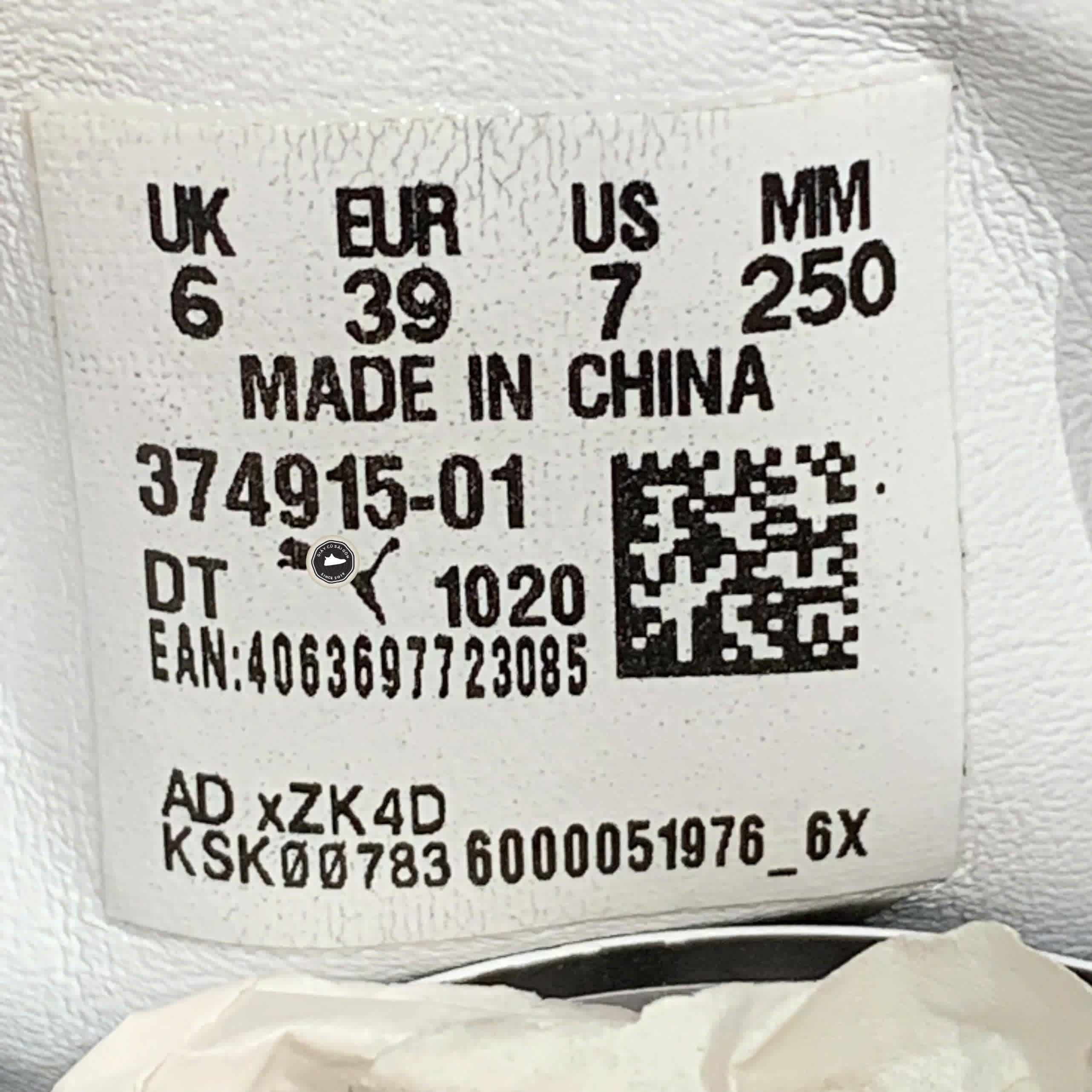 PUMA Suede Classic XXI Black White 374915 01 SIZE 39 GIÀY 2HAND CHÍNH HÃNG PVN20852