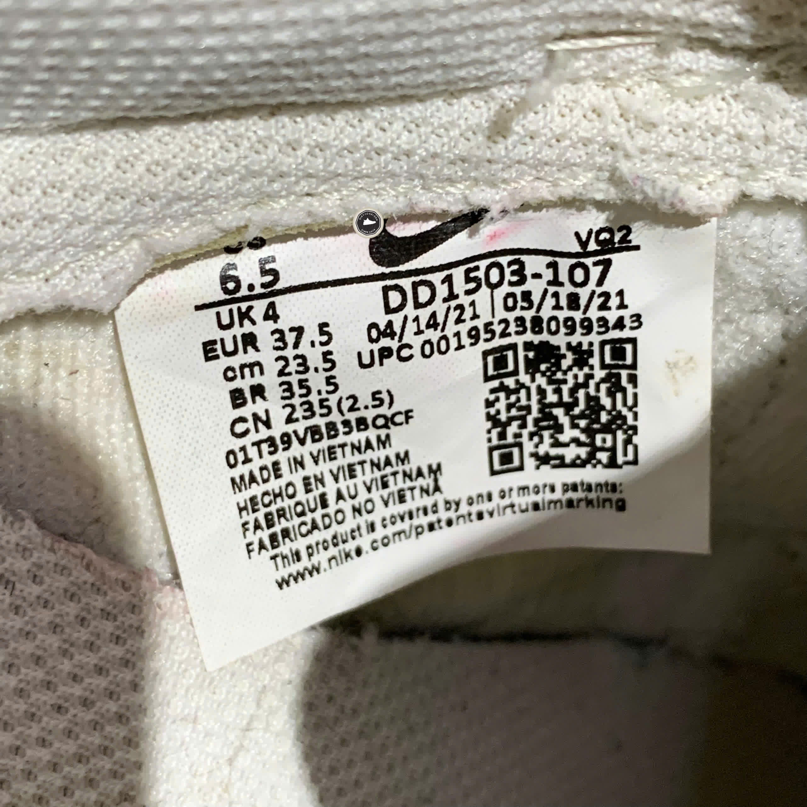 Nike Dunk Low Sail Light Bone (W) DD1503 107 SIZE 37.5 GIÀY 2HAND CHÍNH HÃNG PVN20881