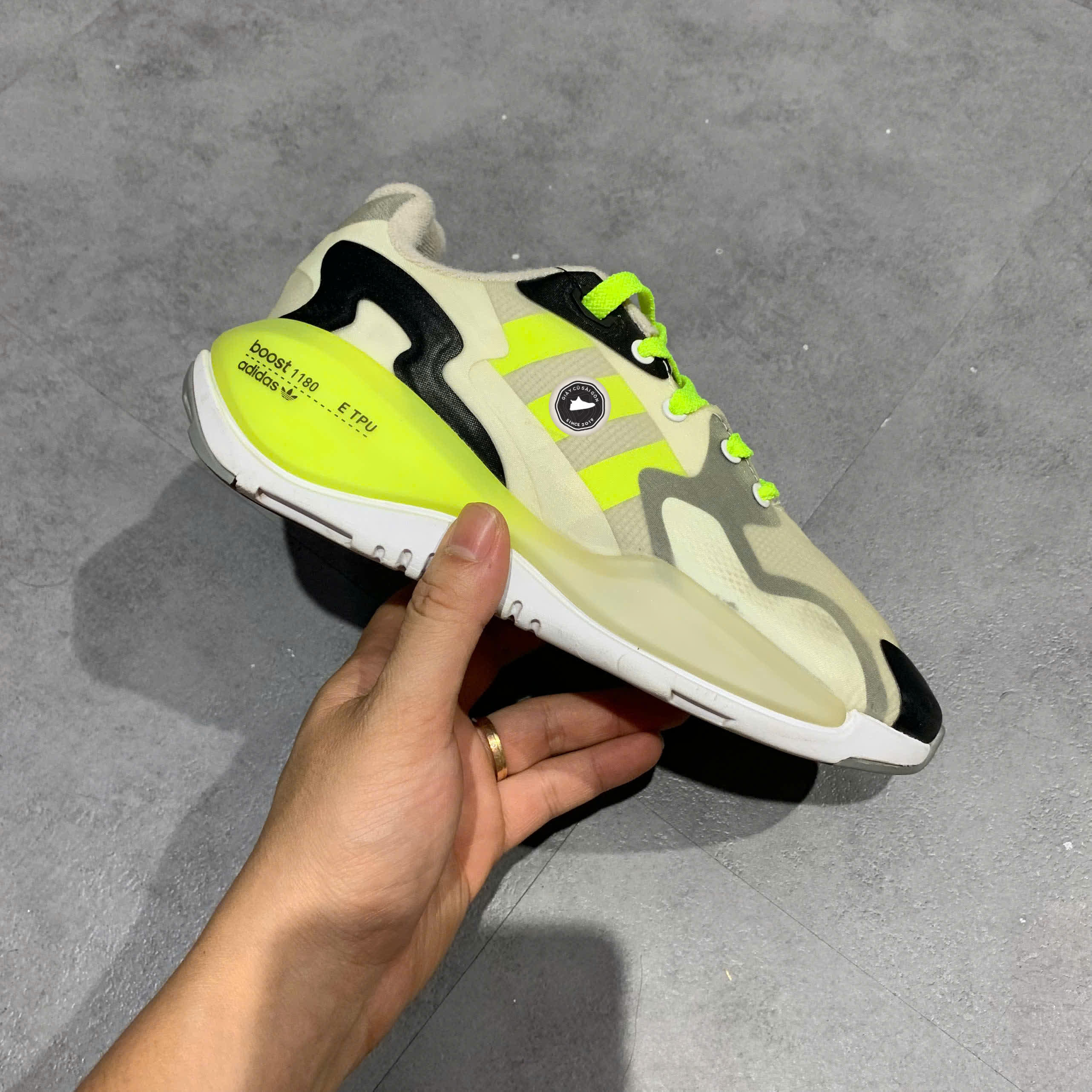 Adidas ZX Alkyne White Solar Yellow FX6227 SIZE 36 GIÀY 2HAND CHÍNH HÃNG PVN20835