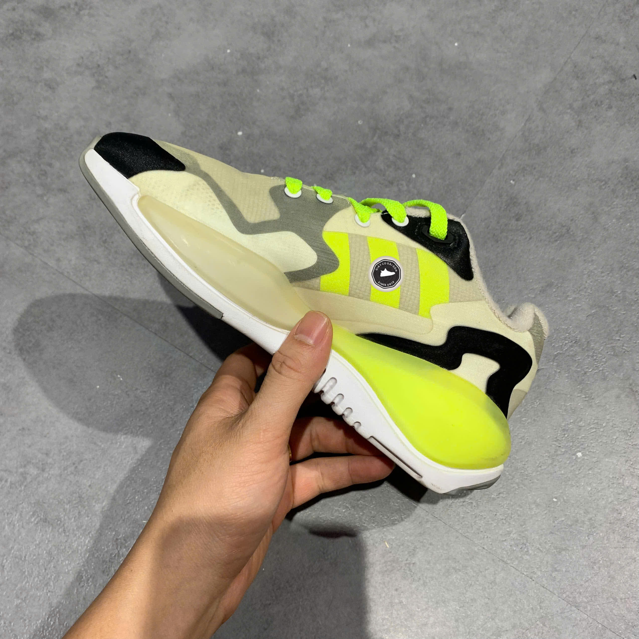 Adidas ZX Alkyne White Solar Yellow FX6227 SIZE 36 GIÀY 2HAND CHÍNH HÃNG PVN20835