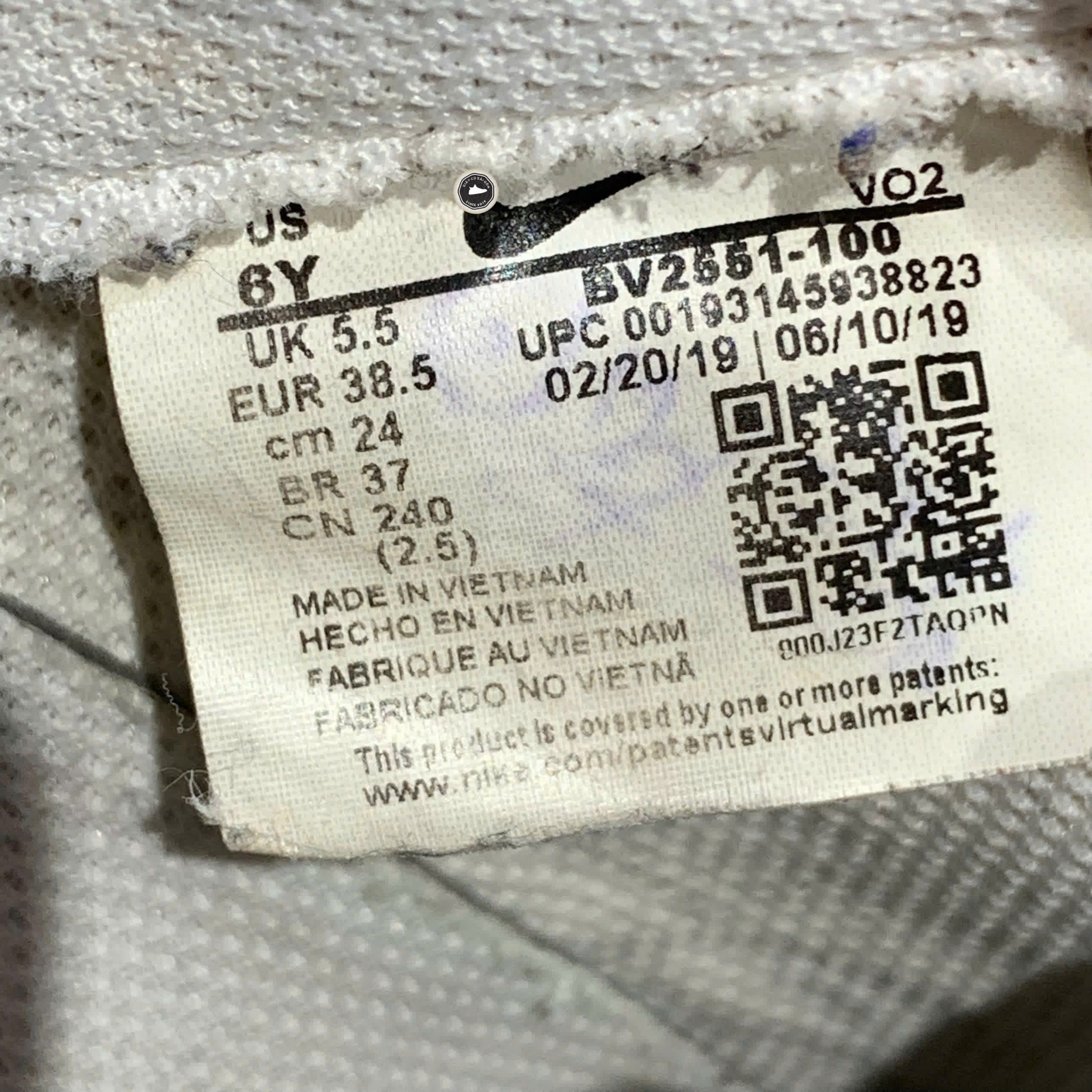 NIKE AIR FORCE 1 LV8 KSA GS '3D GLASSES' BV2551 100 SIZE 38.5 GIÀY 2HAND CHÍNH HÃNG PVN20698