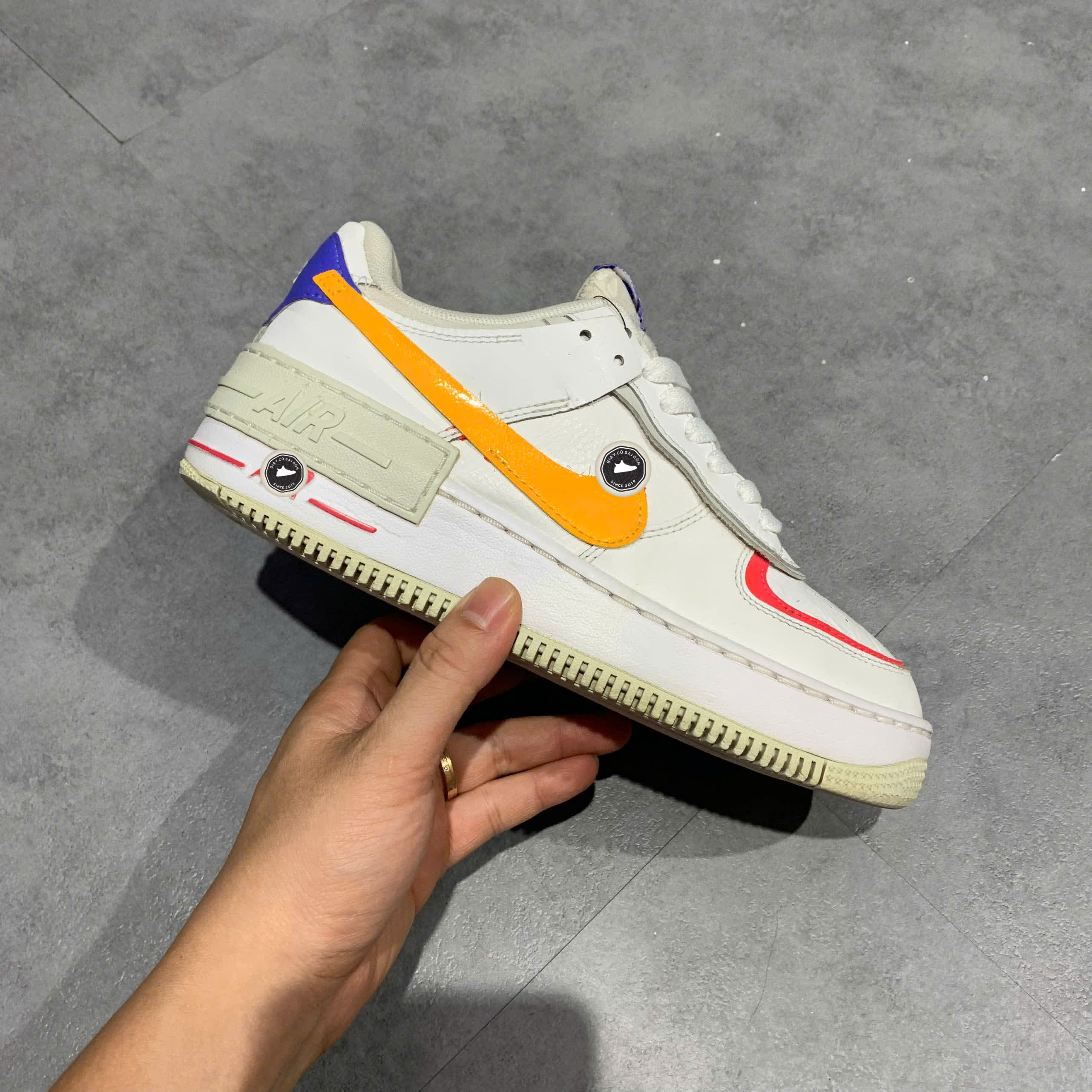 NIKE AIR FORCE 1 SHADOW "Gundam" DZ1847 100 SIZE 38 GIÀY 2HAND CHÍNH HÃNG PVN20810