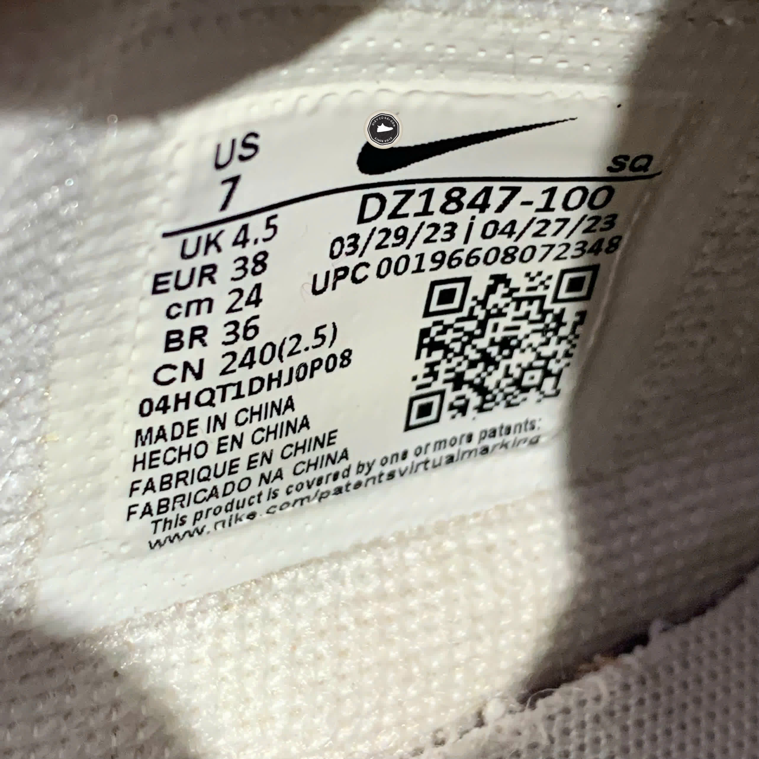 NIKE AIR FORCE 1 SHADOW "Gundam" DZ1847 100 SIZE 38 GIÀY 2HAND CHÍNH HÃNG PVN20810