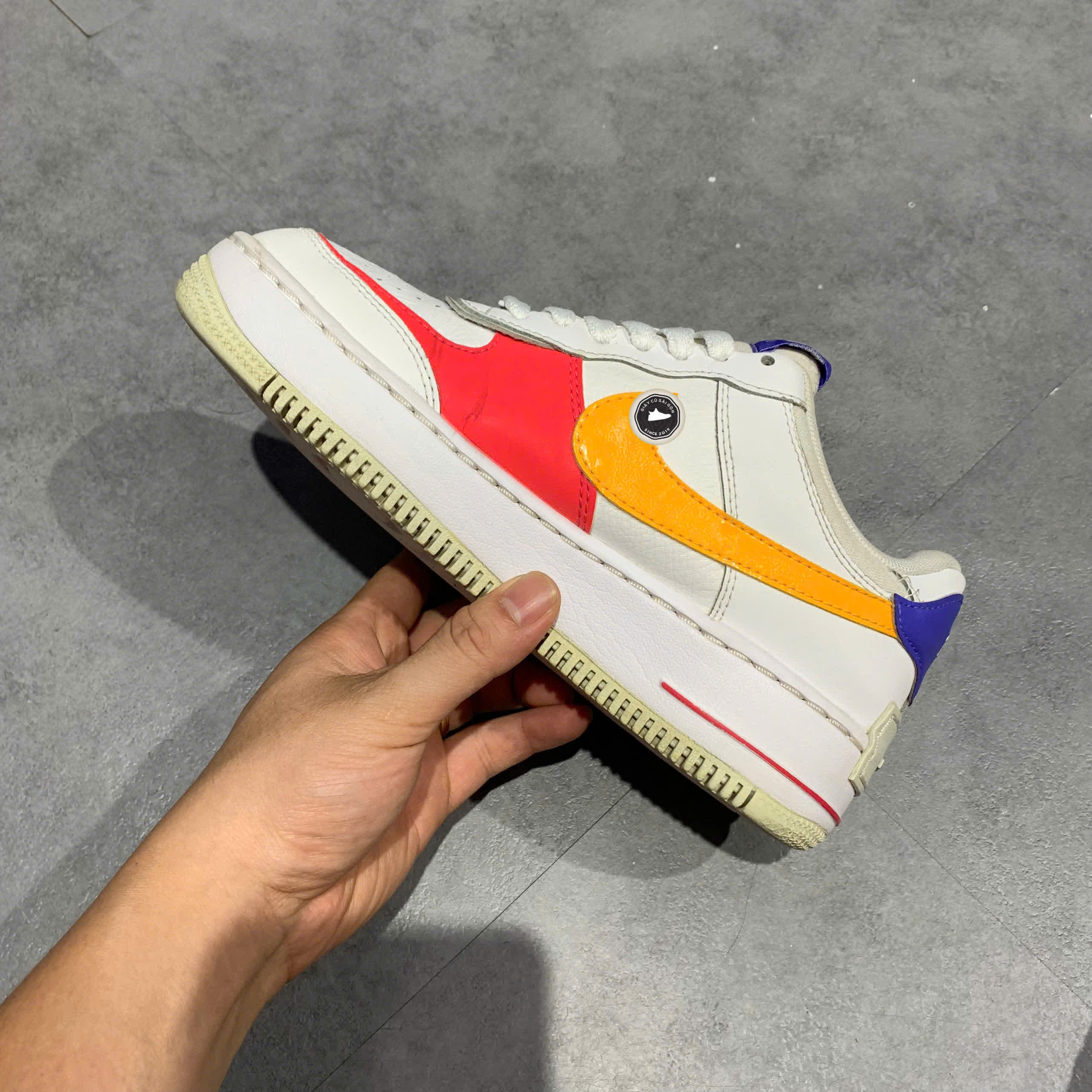 NIKE AIR FORCE 1 SHADOW "Gundam" DZ1847 100 SIZE 38 GIÀY 2HAND CHÍNH HÃNG PVN20810