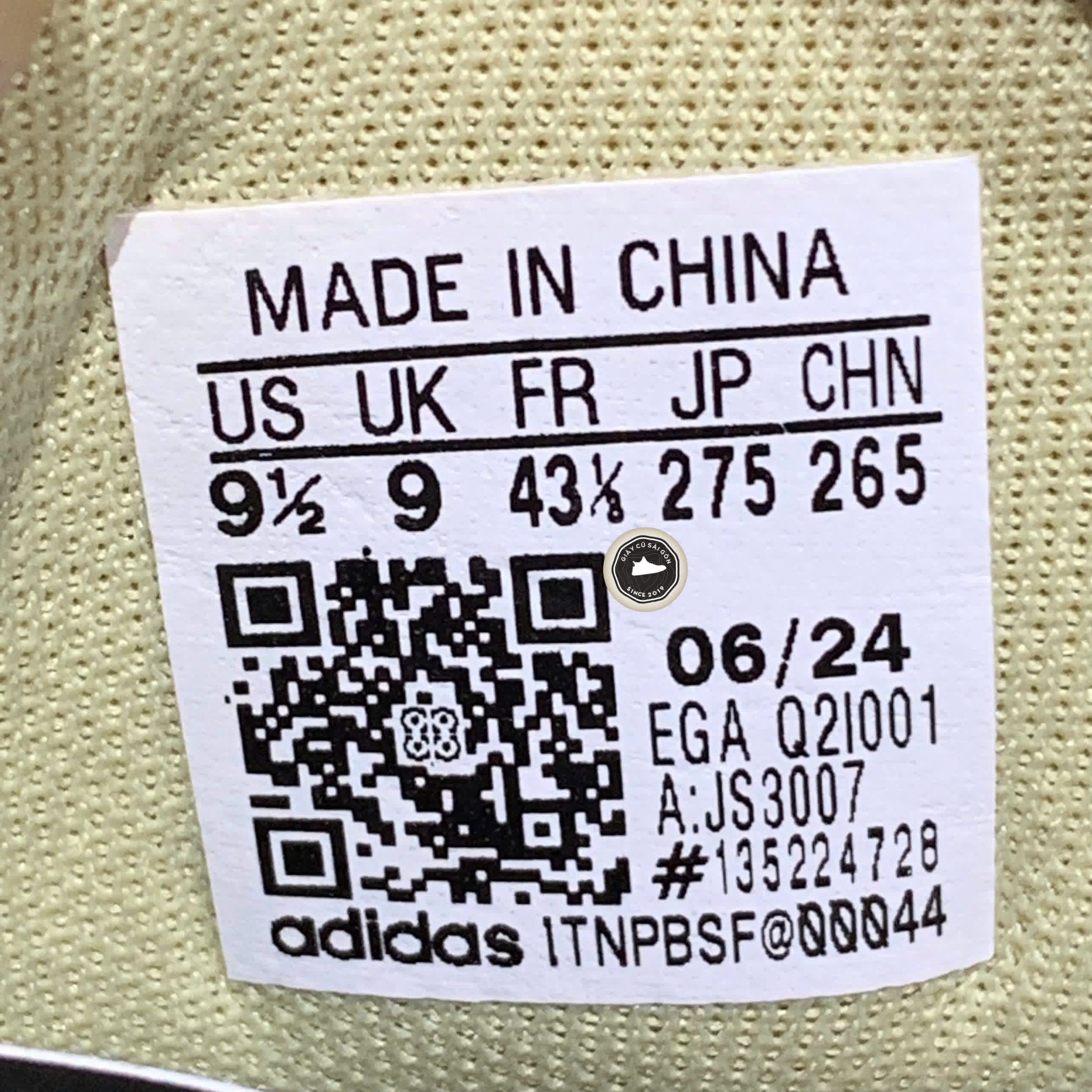 ADIDAS ENTRAP JS3007 SIZE 43 1/3 GIÀY 2HAND CHÍNH HÃNG PVN20427