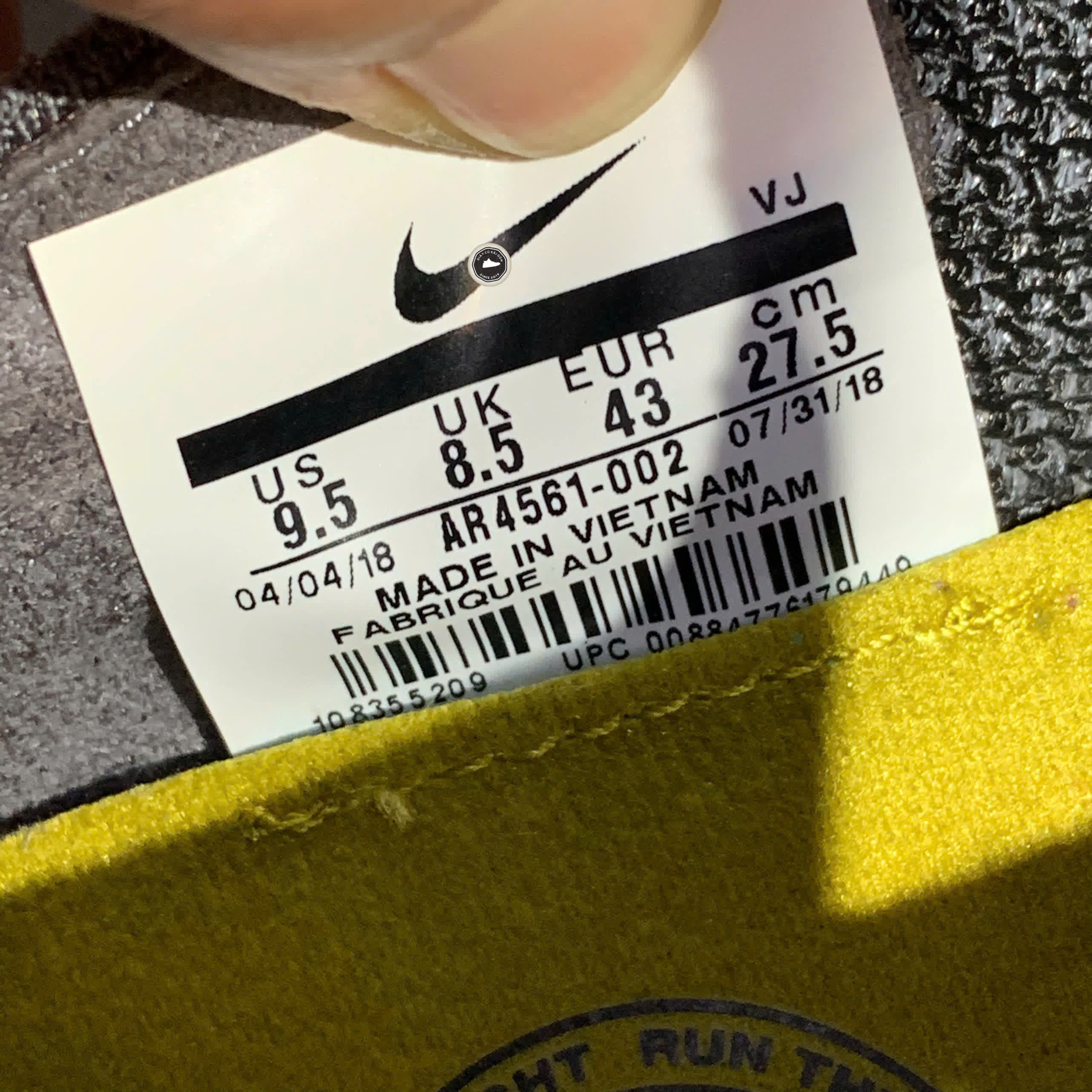 NIKE ZOOM FLY FLYKNIT 'DARK GREY' AR4561-002 SIZE 43 GIÀY 2HAND CHÍNH HÃNG PVN20500