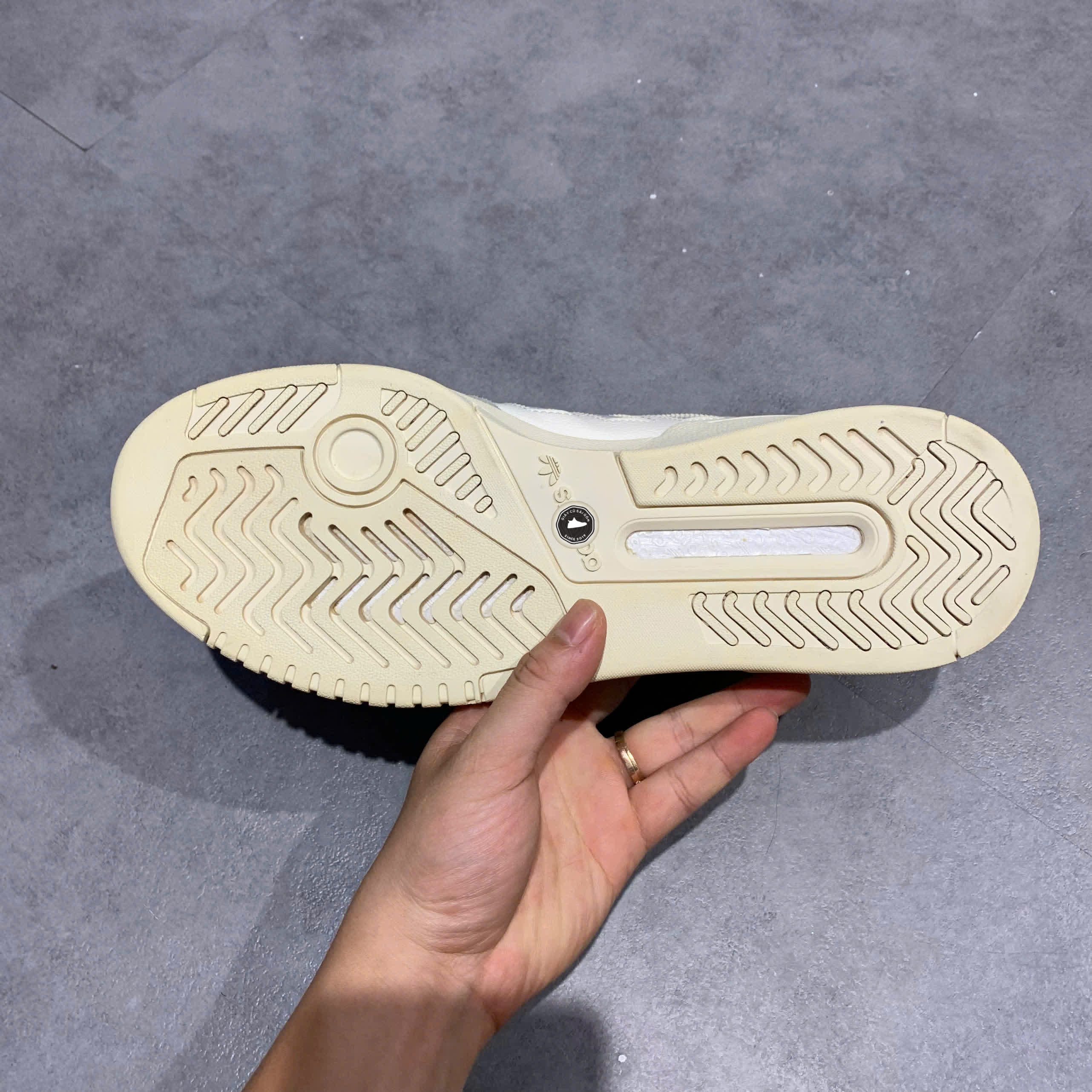 ADIDAS DROP STEP LOW 'OFF WHITE HALO BLUE' HQ7119 SIZE 43 1/3 GIÀY 2HAND CHÍNH HÃNG PVN20448
