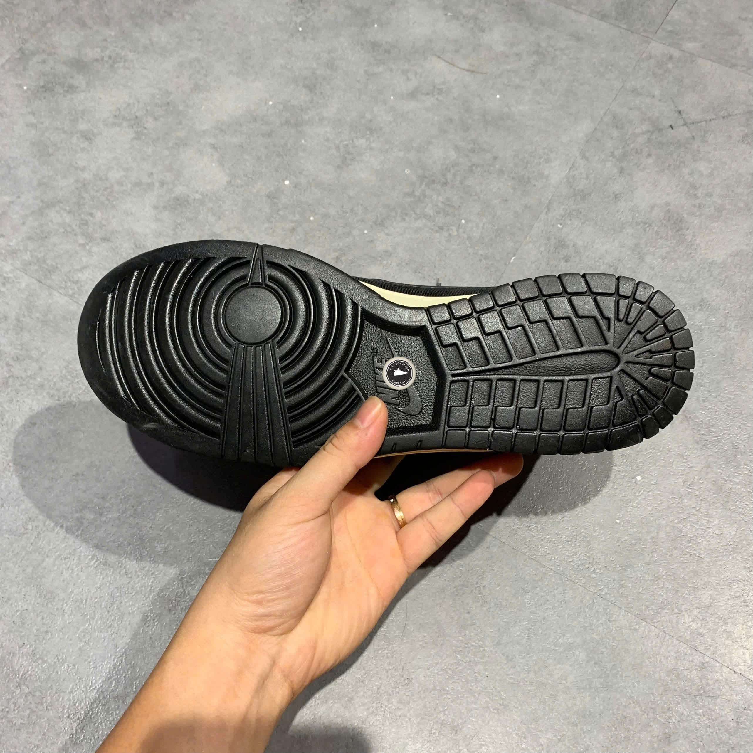 NIKE DUNK LOW BLACK CANVAS DV7211 001 SIZE 42.5 GIÀY 2HAND CHÍNH HÃNG PVN20538