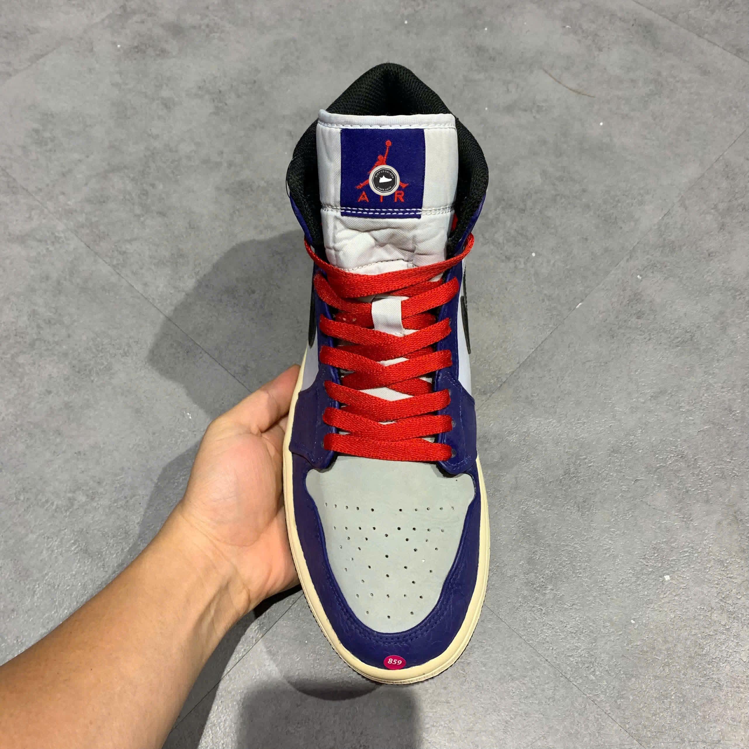 NIKE AIR JORDAN 1 RETRO MID SE 'DEEP ROYAL BLUE' 852542 400 SIZE 42.5 GIÀY 2HAND CHÍNH HÃNG PVN20657