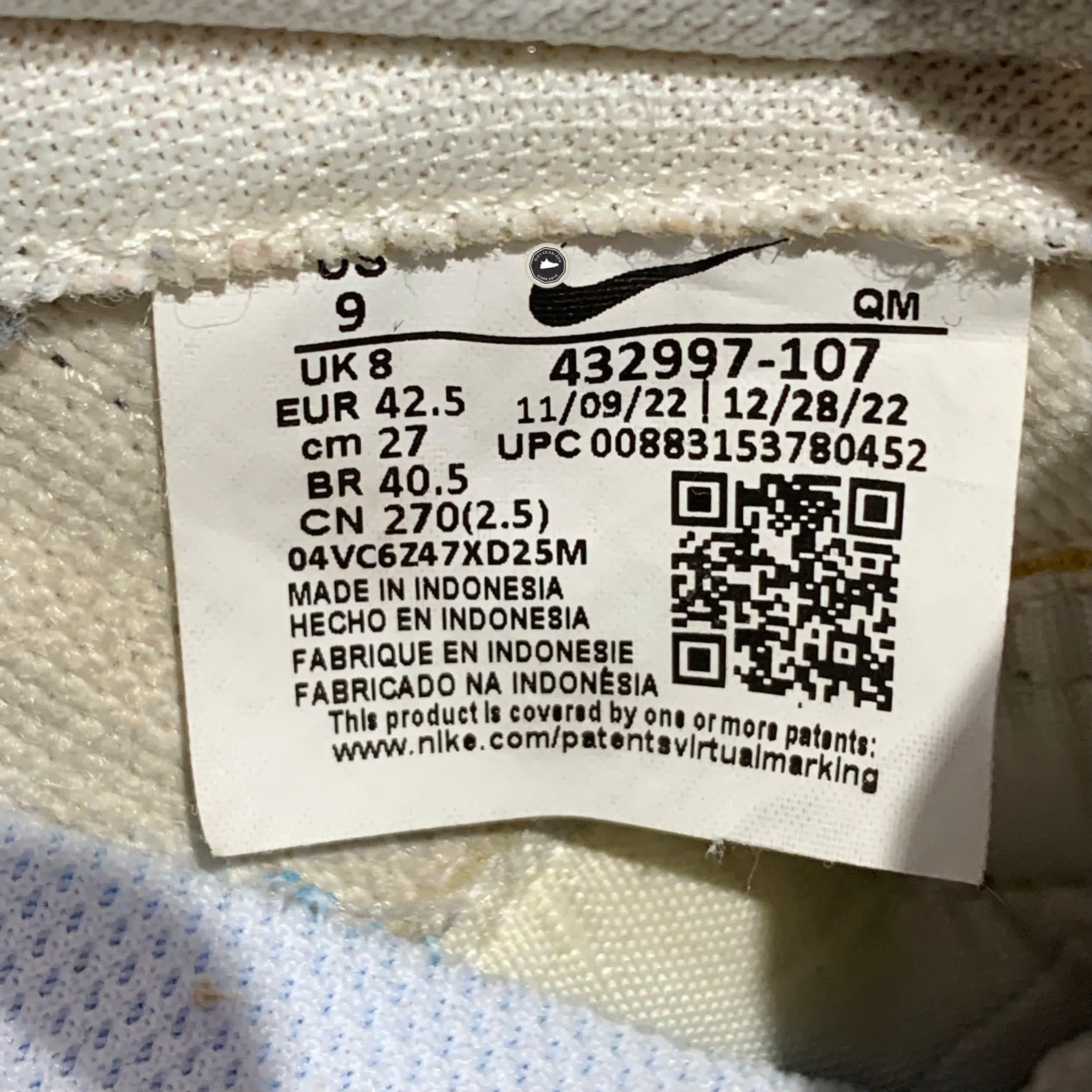 NIKE KILLSHOT 2 'MIDNIGHT NAVY' 432997 107 SIZE 42.5 GIÀY 2HAND CHÍNH HÃNG PVN20586